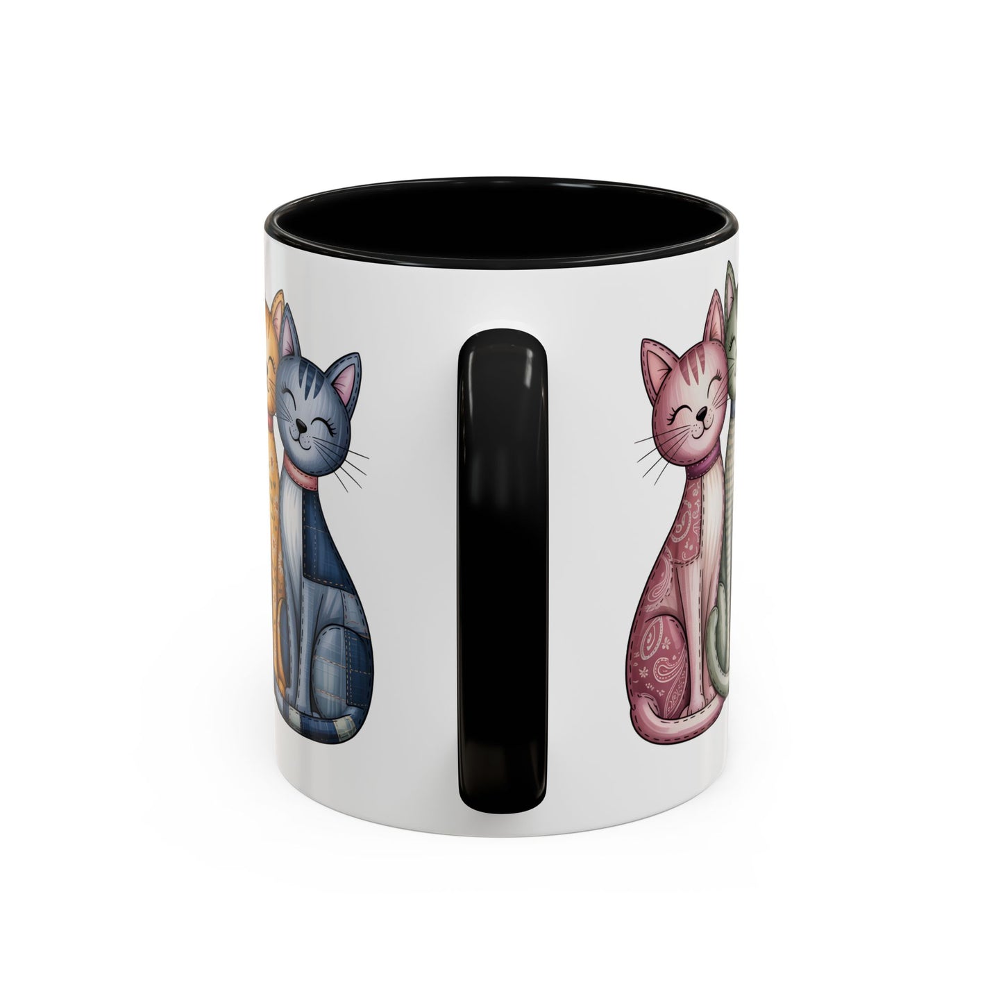 Happy Cats Illustration Mug – Colorful Cat Art Coffee Cup (11oz / 15oz) - 14769