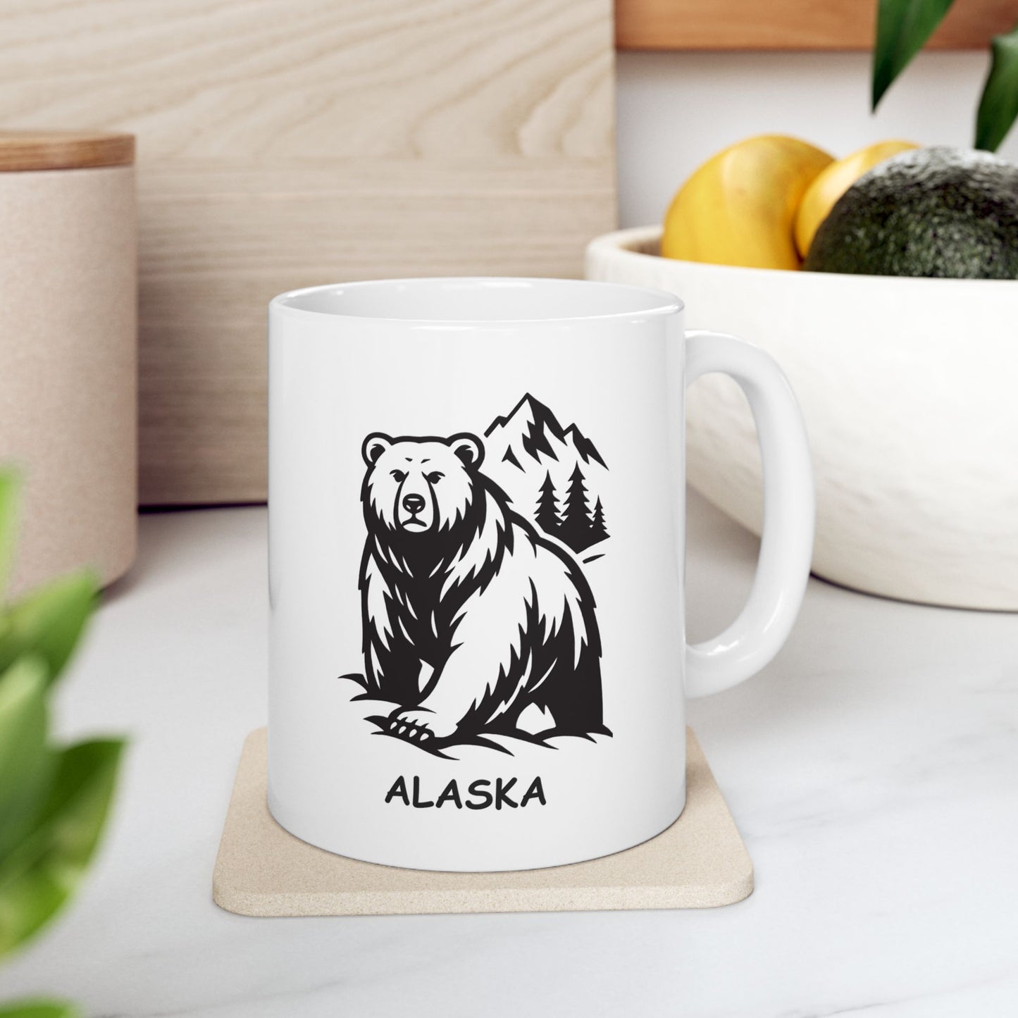 "Alaska: Where the snow is white, and the bears are just as big as the stories." Ceramic Mug - 13024