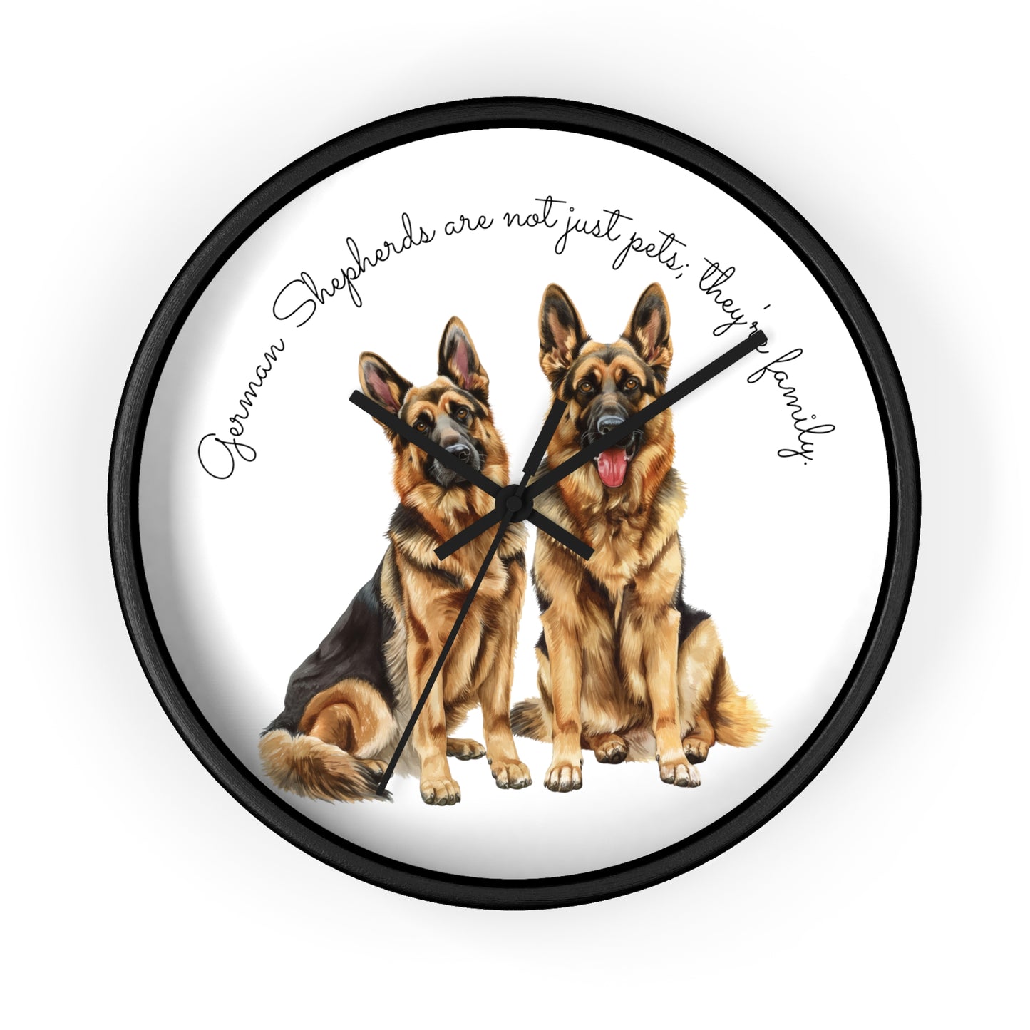 German Shepherds are not just pets; they're family - Wall Clock