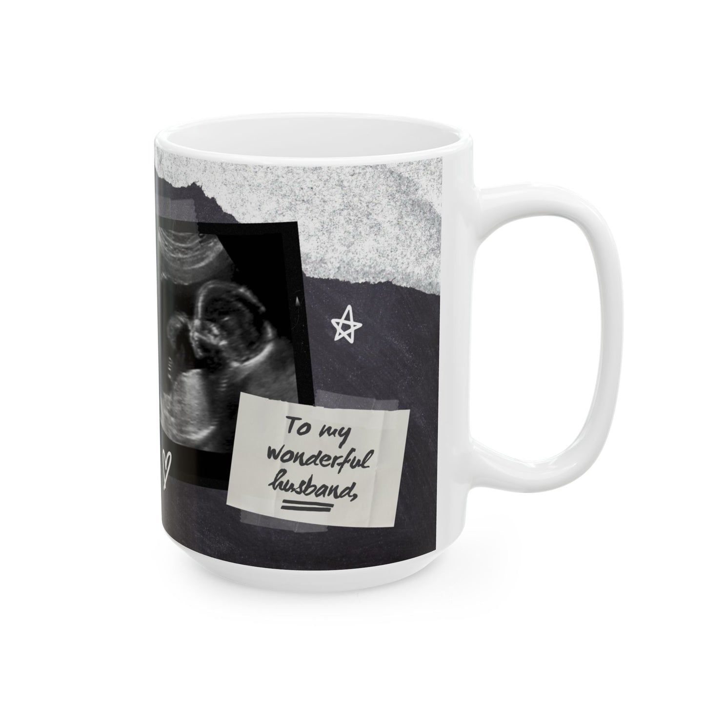 Personalized Ceramic Mug for Expecting Dads, 11oz 15oz, Baby Announcement Gift, Father's Day Present, New Dad Keepsake - 14033