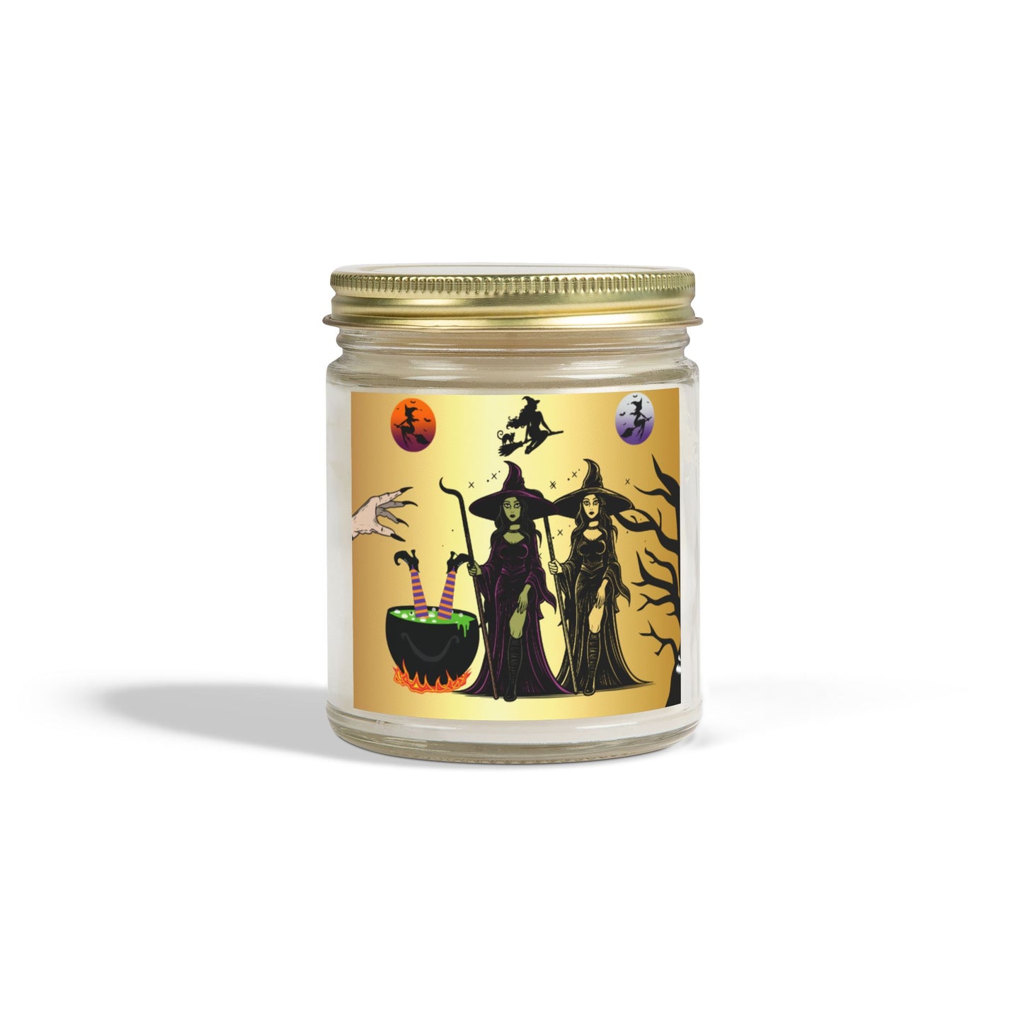 Halloween Witches - Scented Coconut Apricot Candles (4oz, 9oz) - 14097