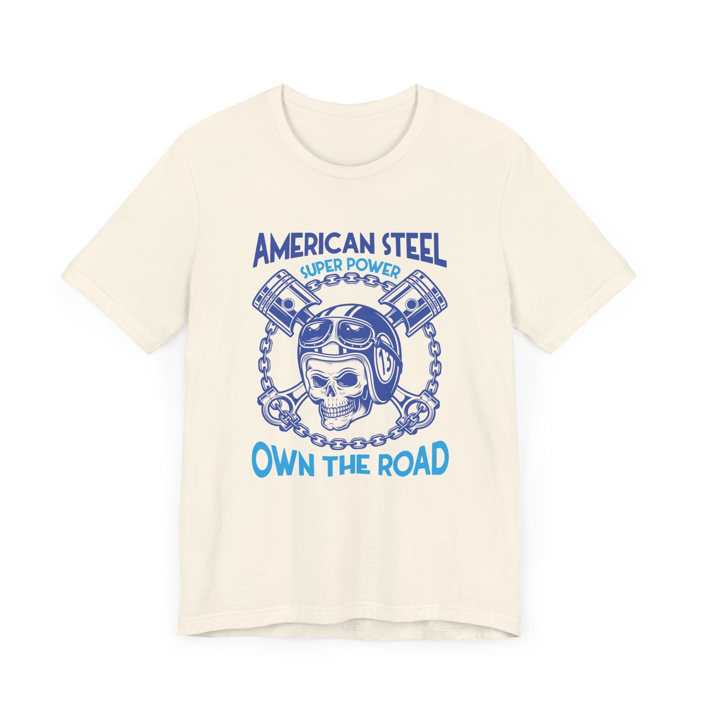 American Steel, Super Power On The Road - Unisex Jersey Short Sleeve Tee