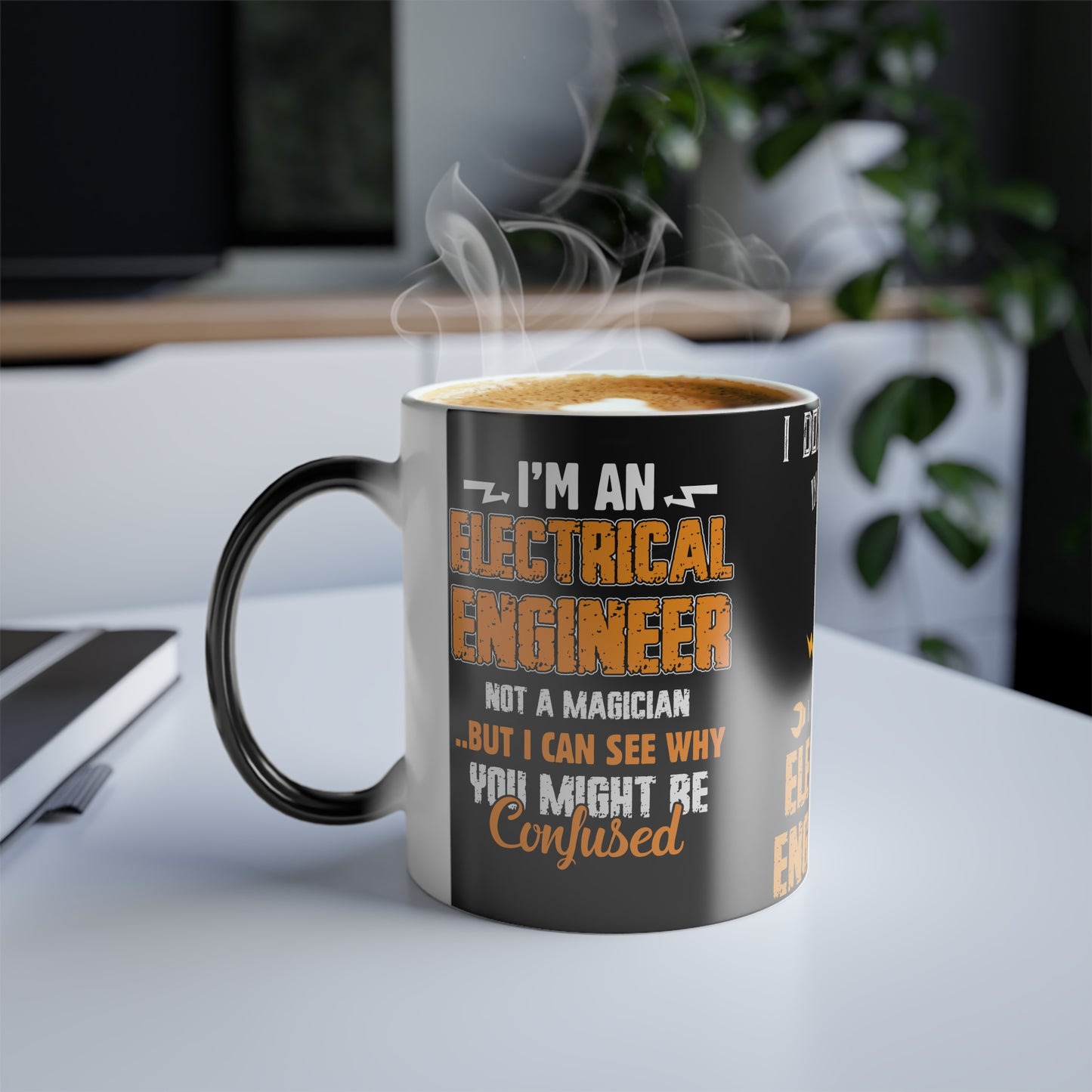 I Don't Believe In Miracles, I Rely On Them, Electrical Engineering - Color Morphing Mug, 11oz