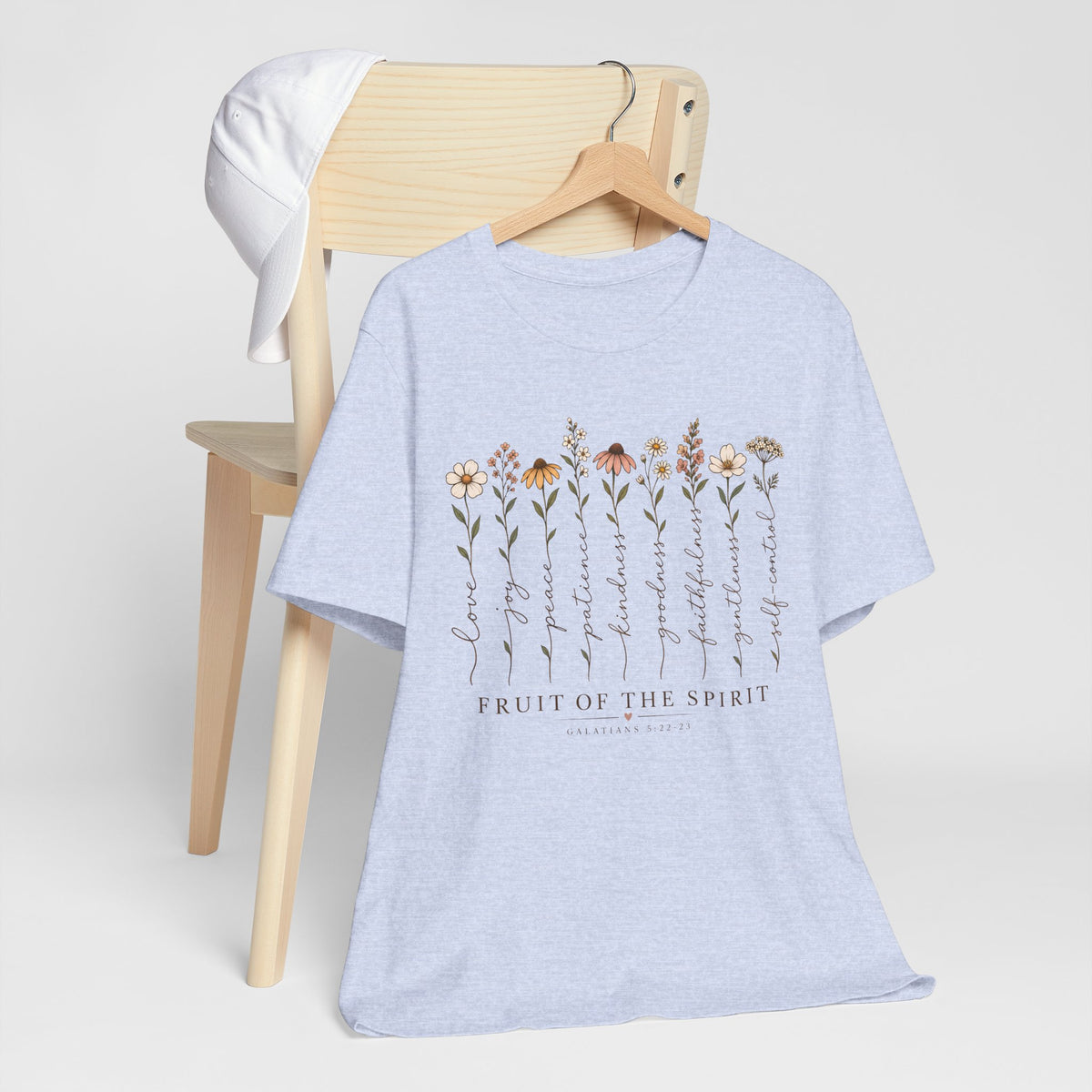 Fruit of the Spirit Floral T-Shirt,  Christian Faith Scripture Tee - 14984