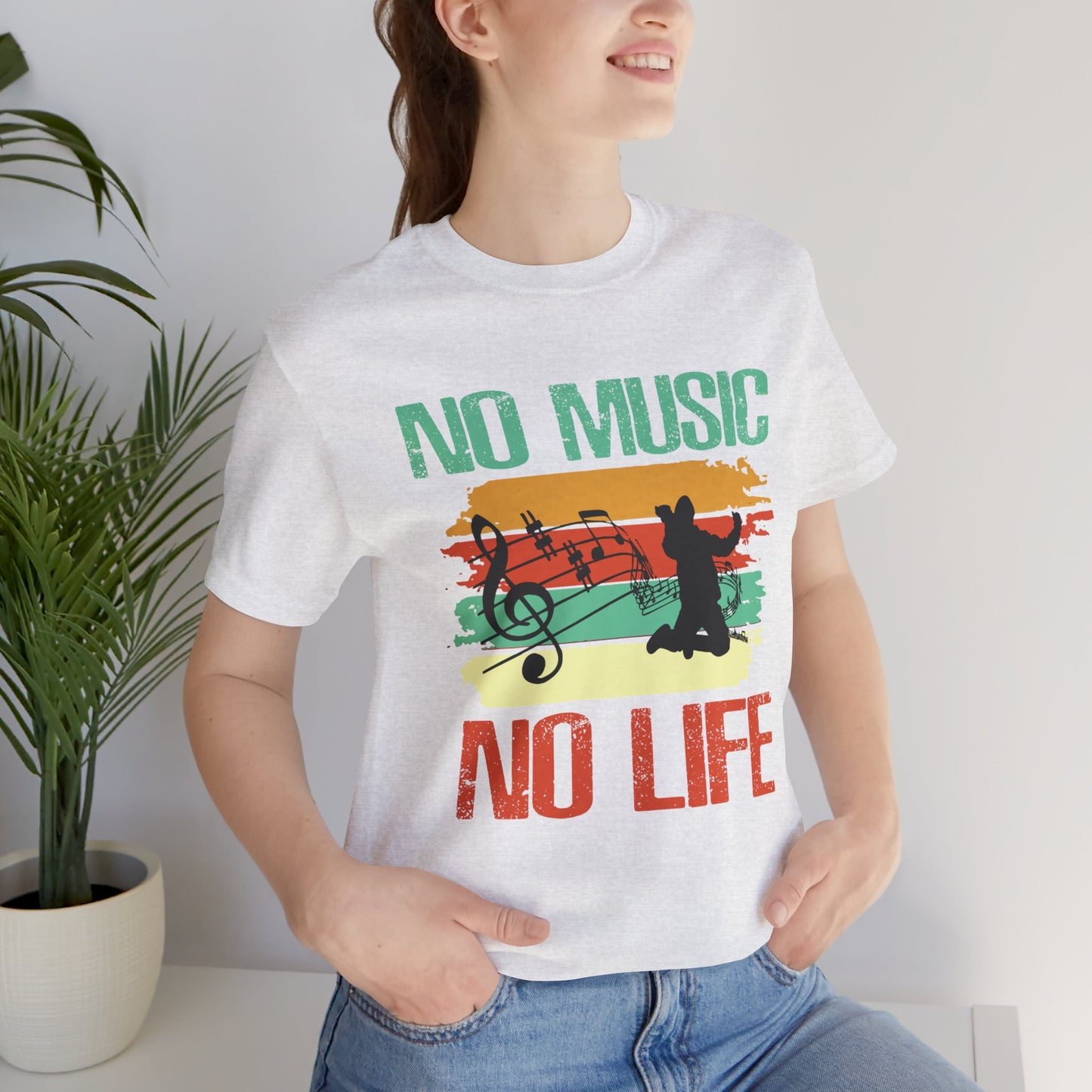 No Music No Life - Unisex Jersey Short Sleeve Tee