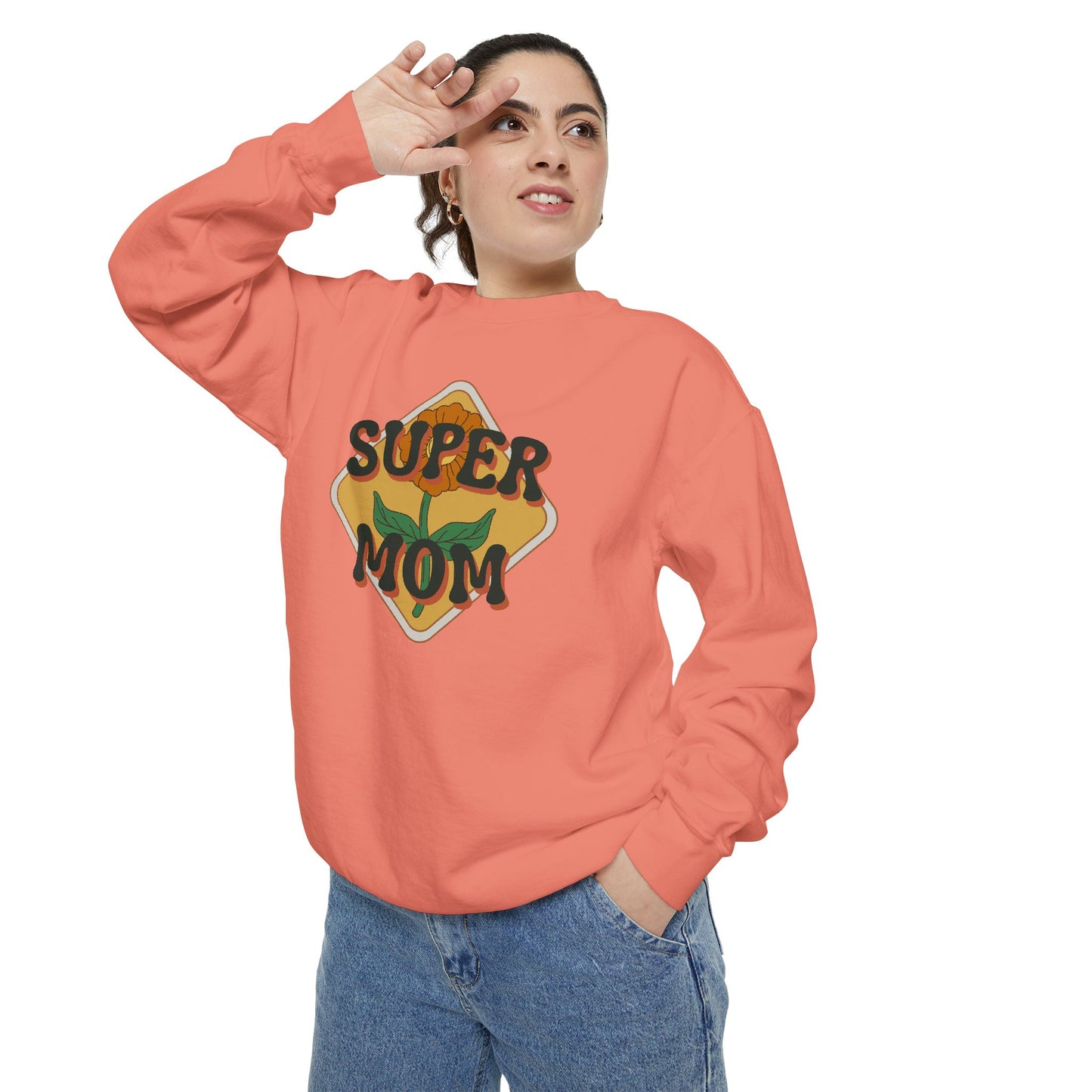 Super Mom Unisex Garment-Dyed Sweatshirt - 11888
