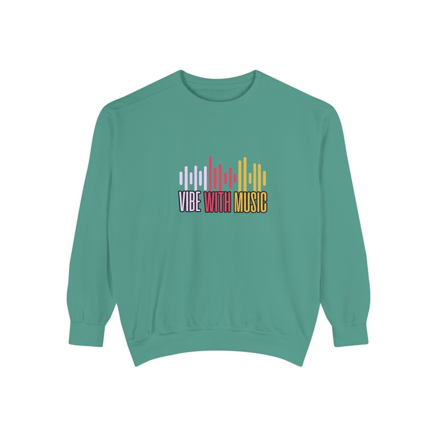 Vibe with Music - Unisex Garment-Dyed Sweatshirt - 10624