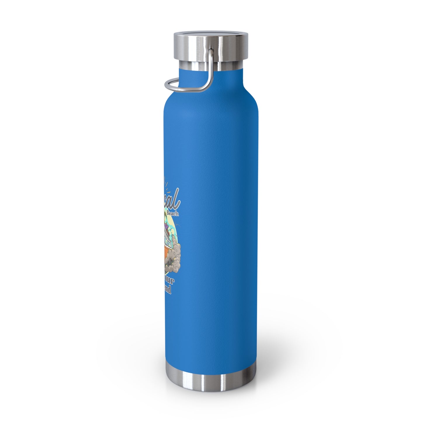 Tropical Beach, Enjoy Your Weekend - Copper Vacuum Insulated Bottle, 22oz - 10745