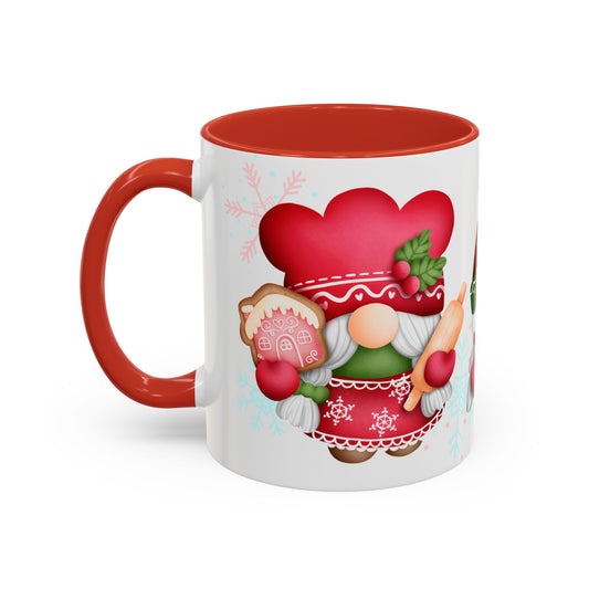 Gnomes, Merry Christmas - Accent Coffee Mug (11, 15oz) - 11121