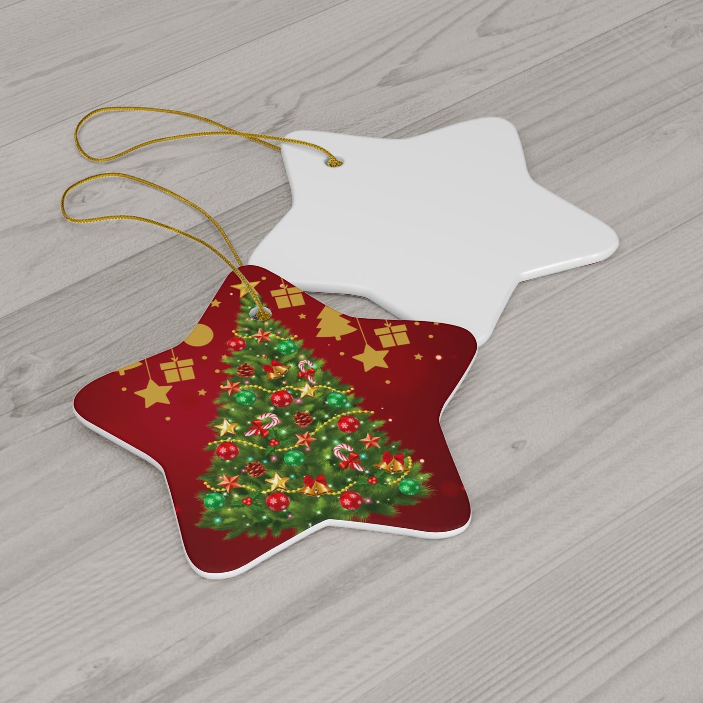 Holiday Evergreen - Ceramic Ornament, 4 Shapes