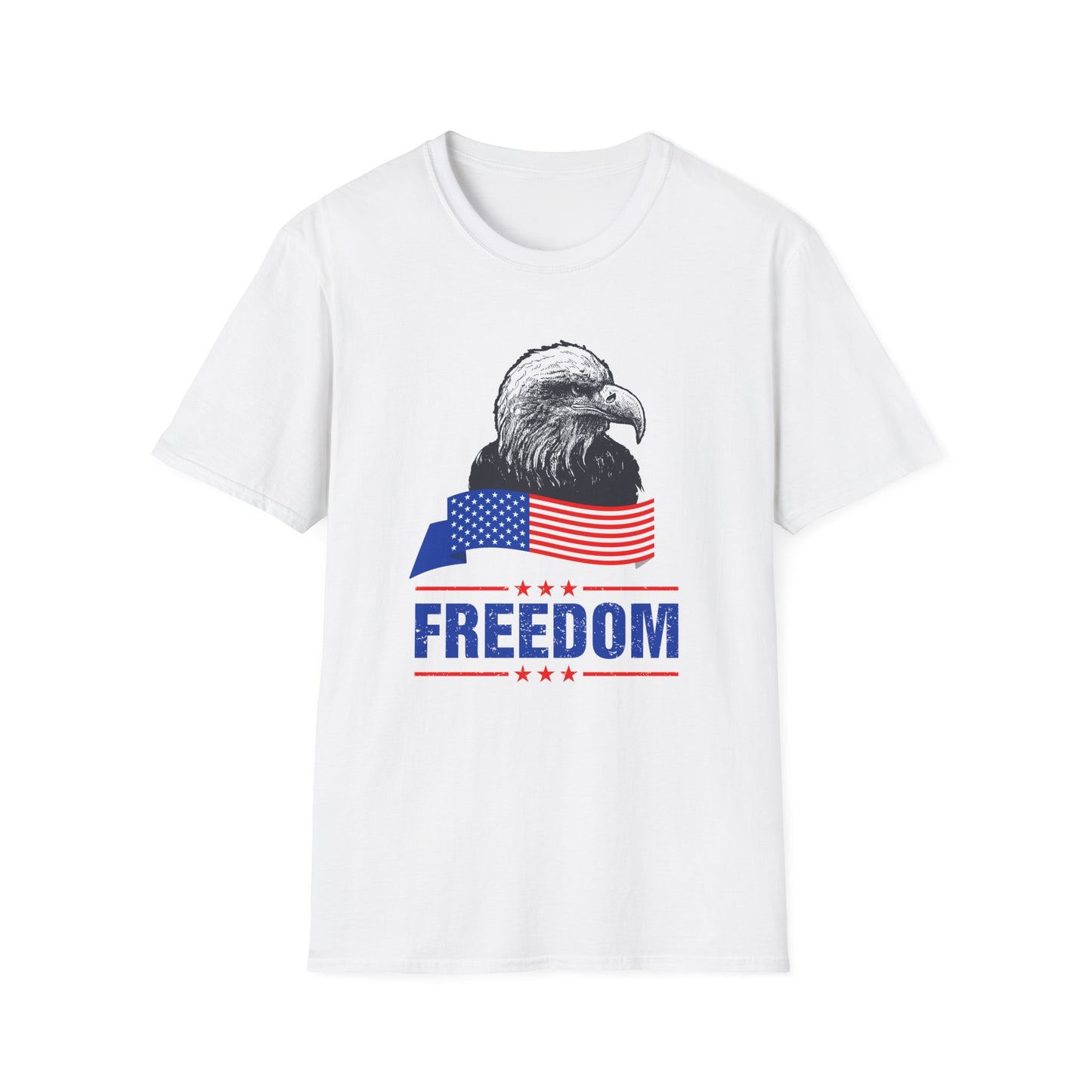 Eagle Freedom T-Shirt - Patriotic Tee for Independence Day, Memorial Day, Veteran's Day, Casual Wear, Gift for Freedom Lovers - 13738