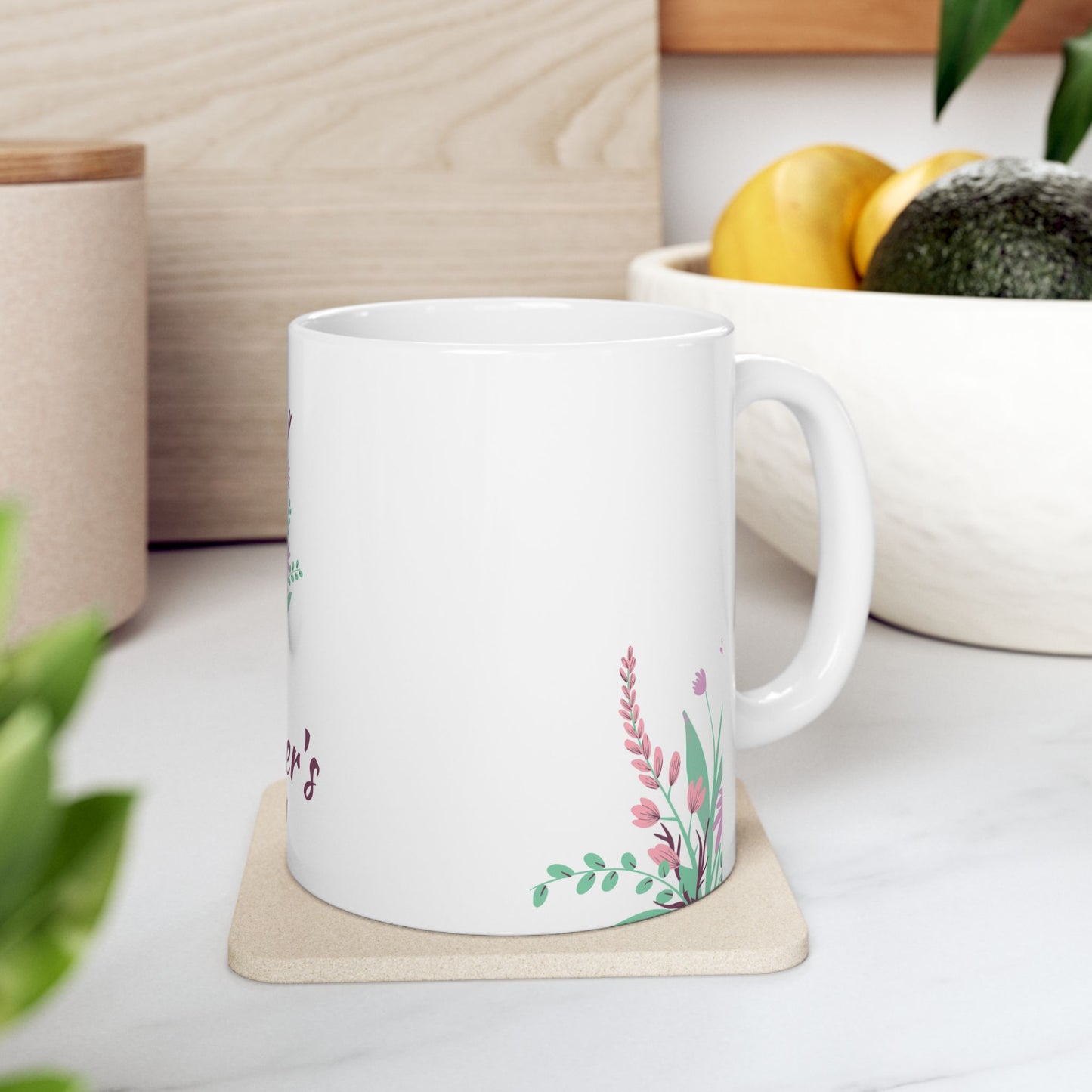 Happy Mother's Day Floral Ceramic Mug - Perfect Gift for Mom - 12582