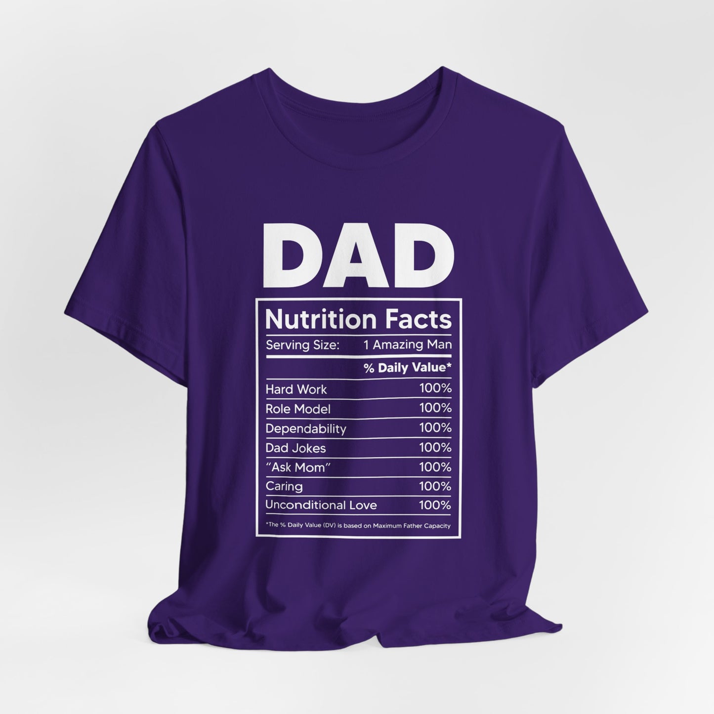 Dad, Nutrition Facts - Unisex Jersey Short Sleeve Tee