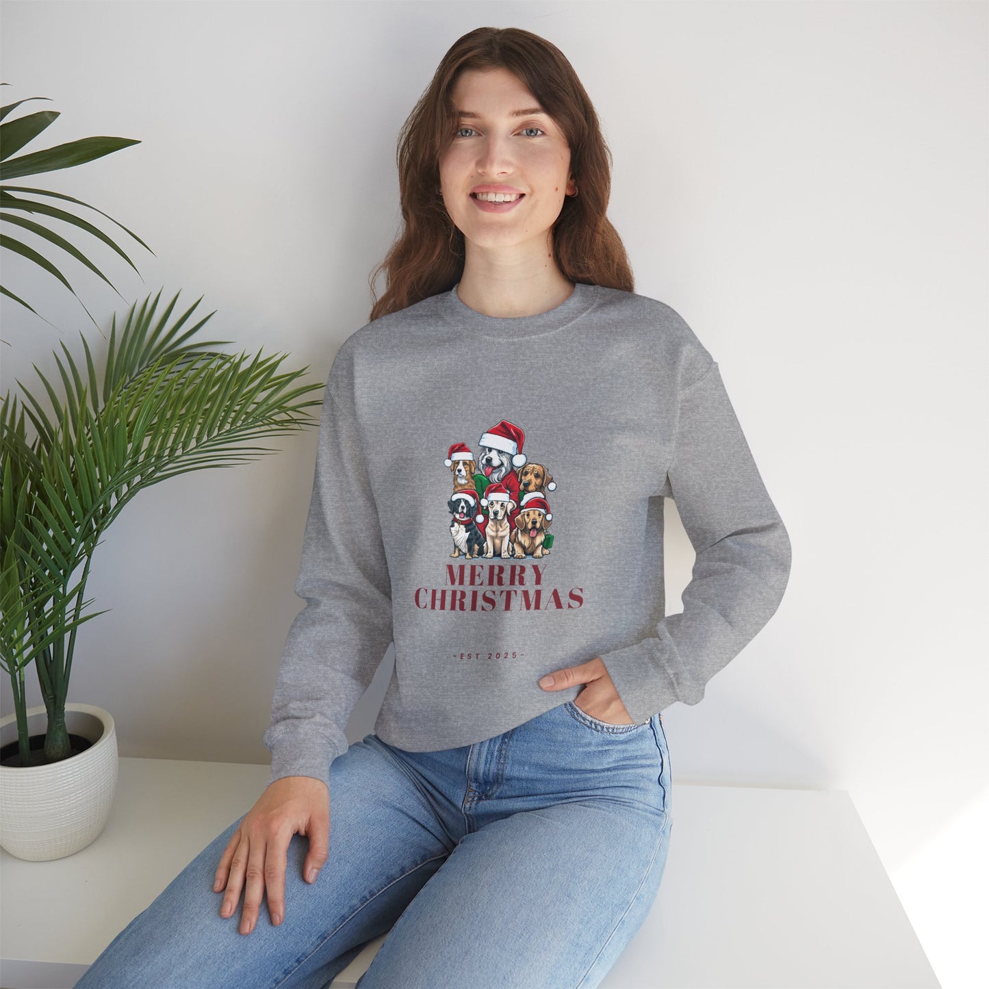 Merry Christmas, Dogs - Unisex Heavy Blend™ Crewneck Sweatshirt