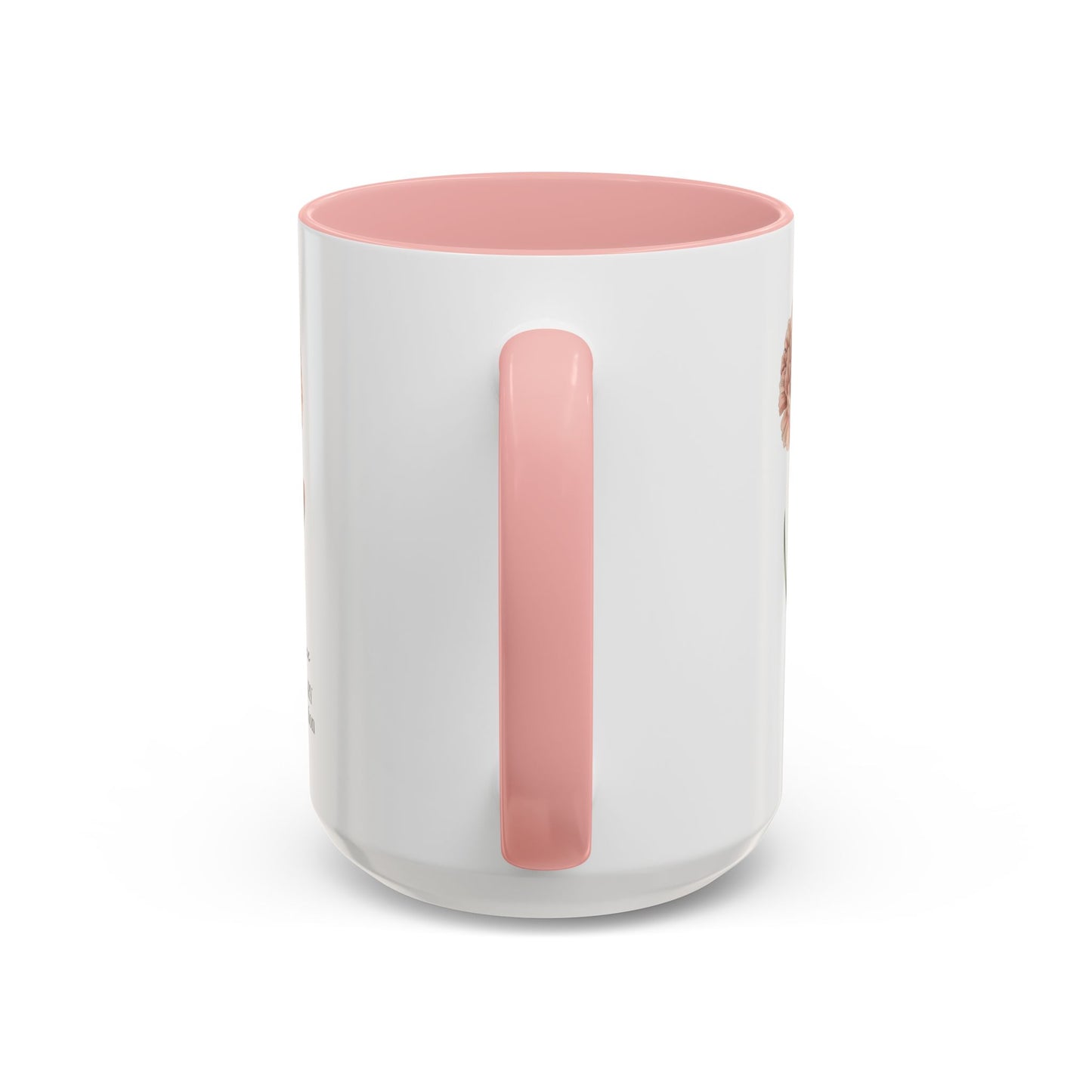 January Carnation Birth Flower Accent Coffee Mug – Customizable (11oz / 15oz) - 14671