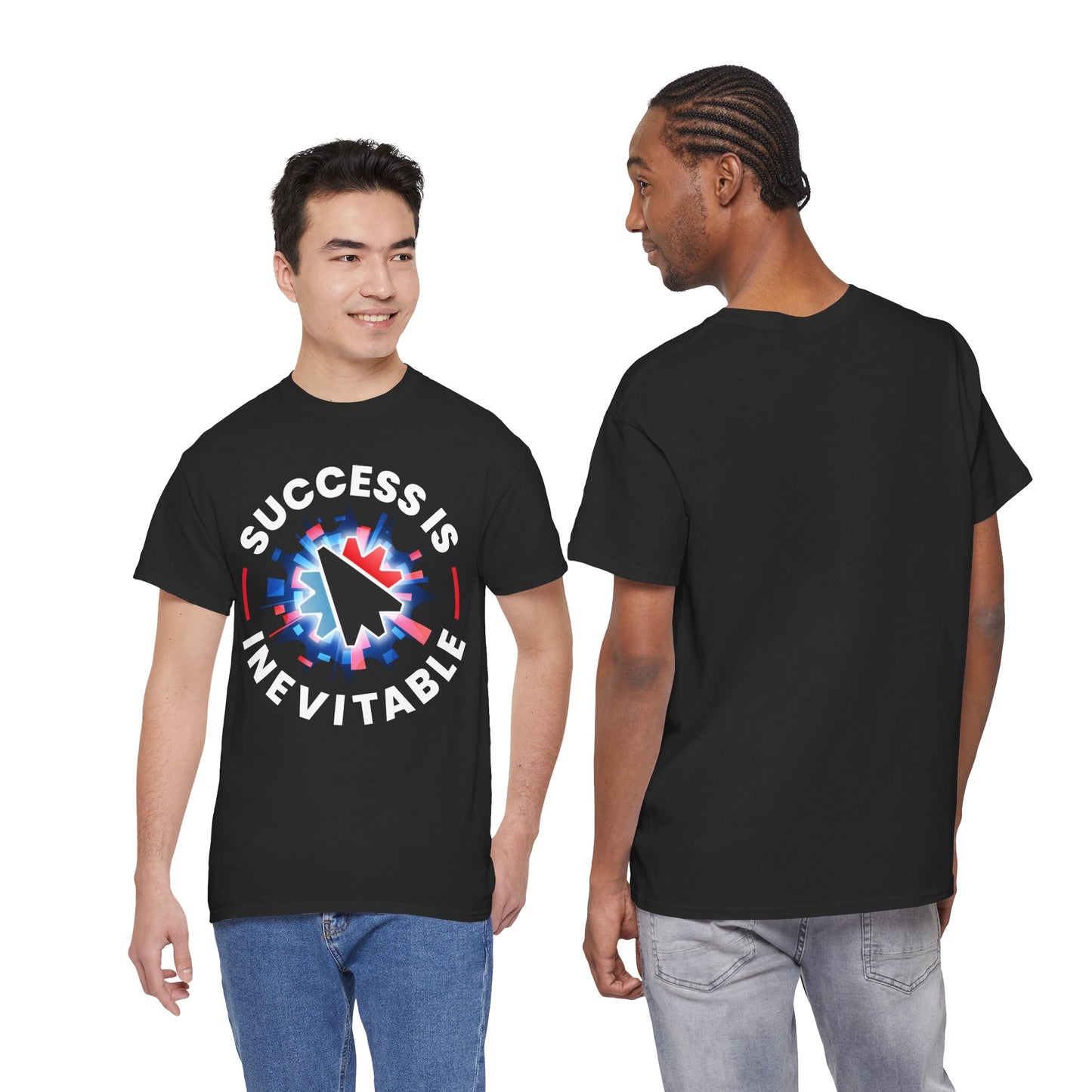 Success Is Inevitable T-Shirt – Motivational Graphic Tee with Cursor Design - 14884