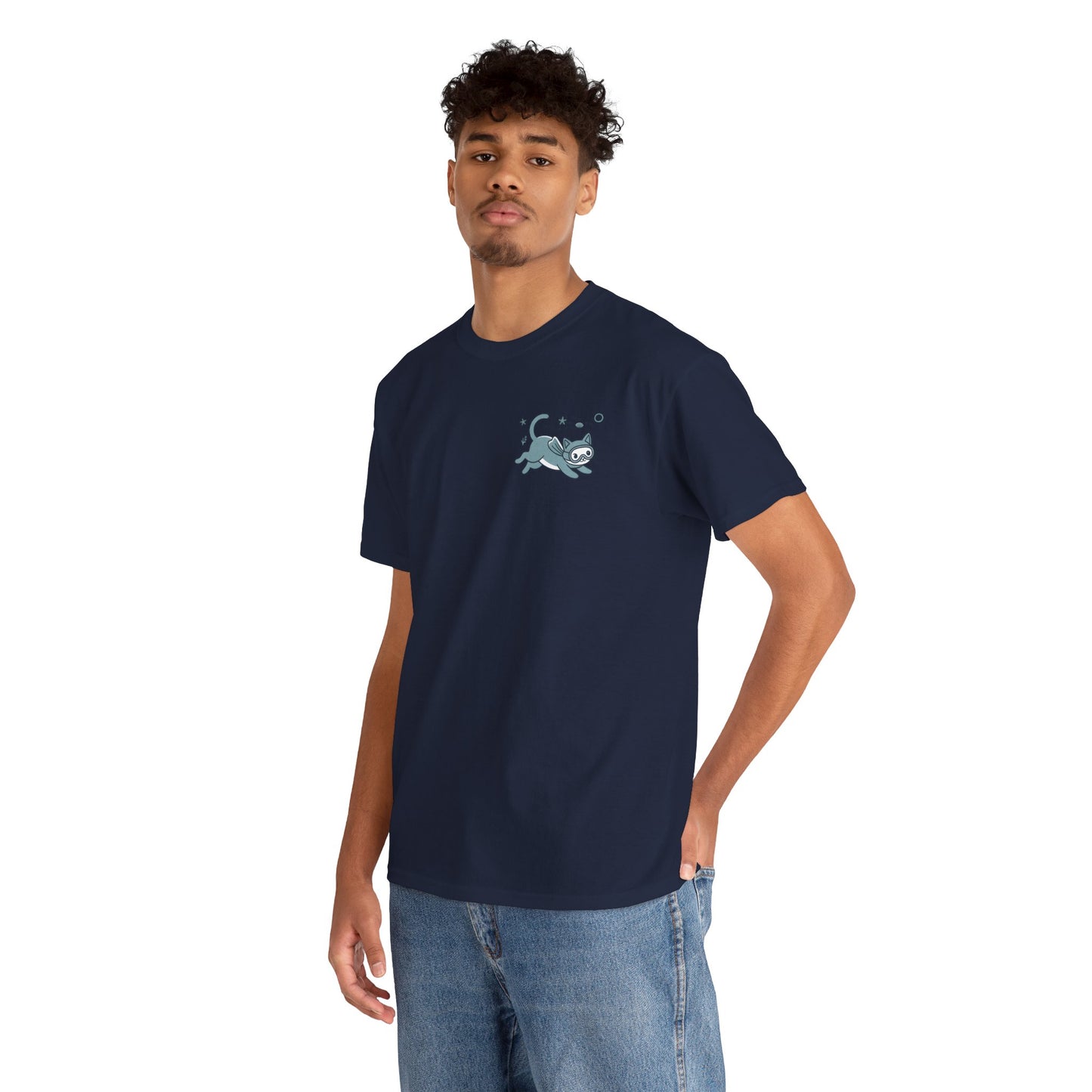 Sea Cats T-Shirt — Cute Underwater Cat Graphic Tee, Ocean Cat Lover Gift - 14869