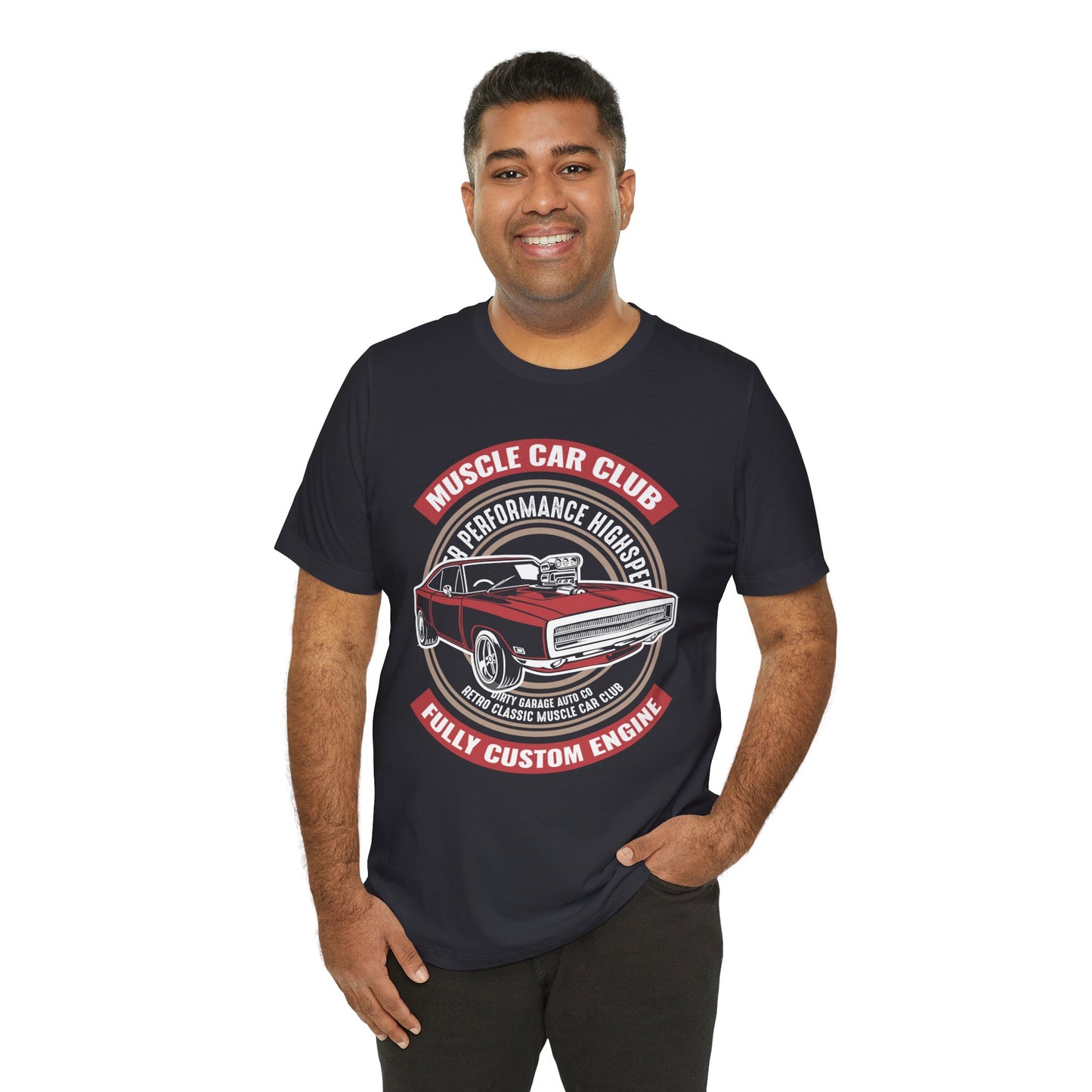 Muscle Car Club, Fully Custom Engine - Unisex Jersey Short Sleeve Tee - 12956