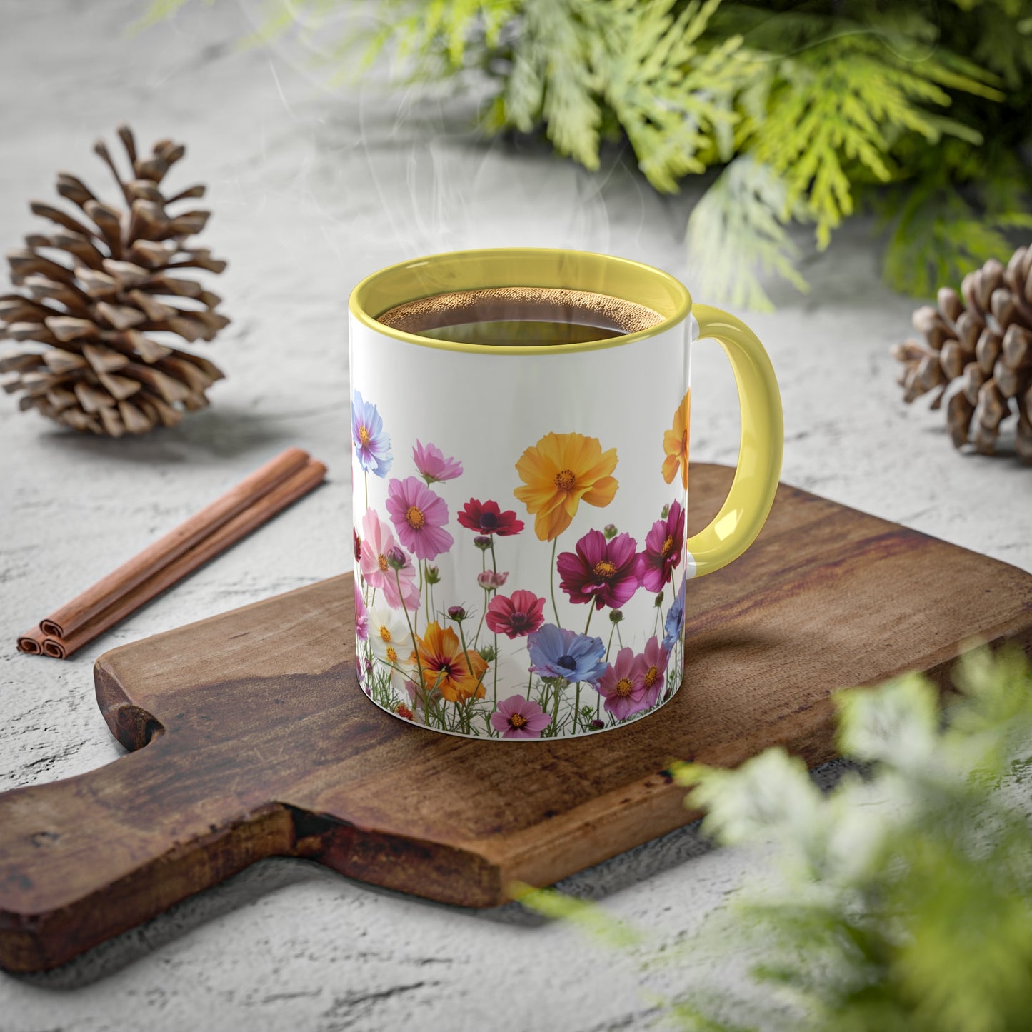 Bright Flowers - Colorful Mugs, 11oz