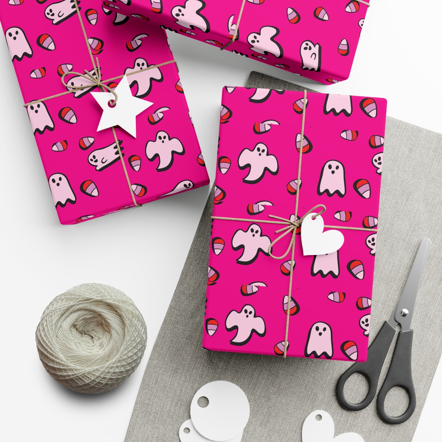 Pink Ghost - Gift Wrap Papers