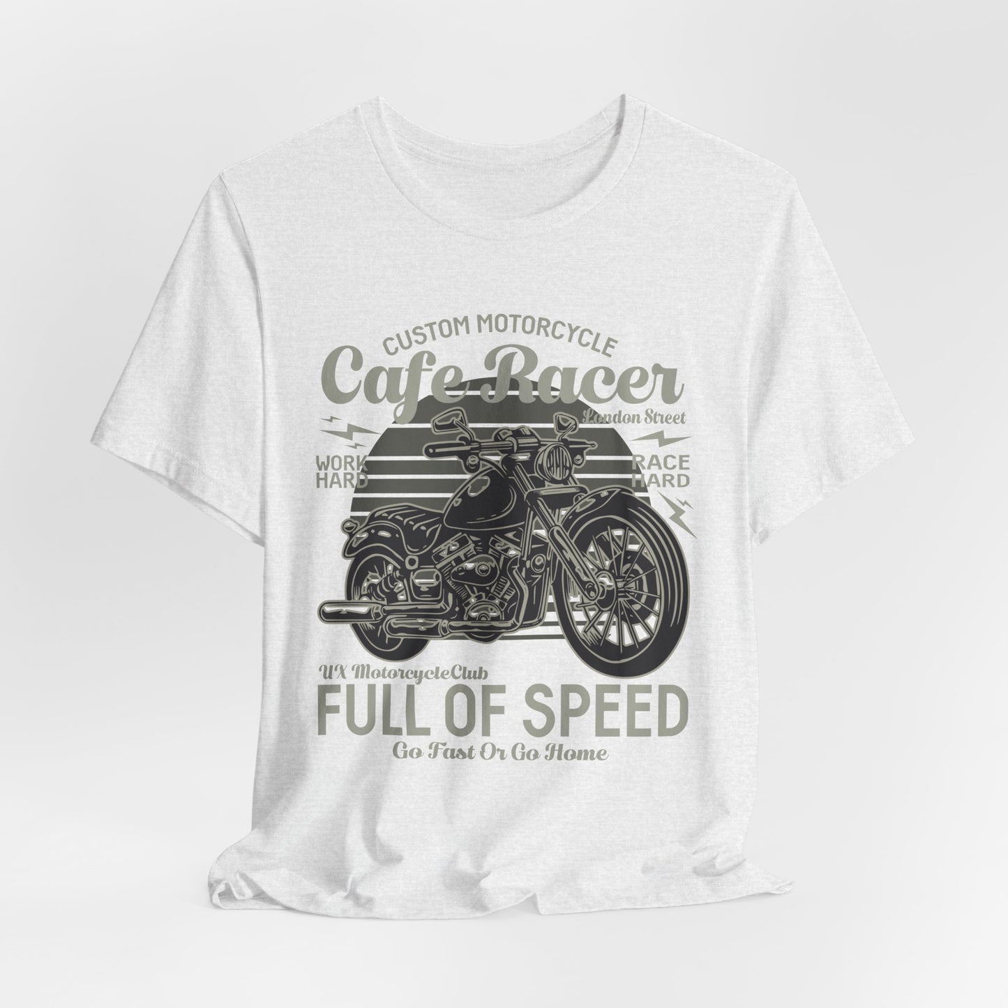 Custom Motorcycle, Cafe Racer - Unisex Jersey Short Sleeve Tee - 13295