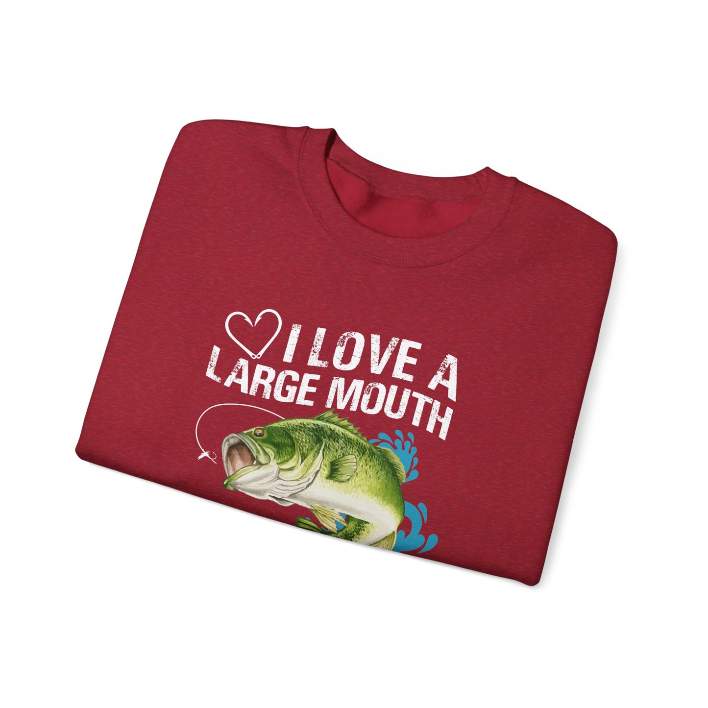 I Love A Large Mouth On My Rod - Unisex Heavy Blend™ Crewneck Sweatshirt