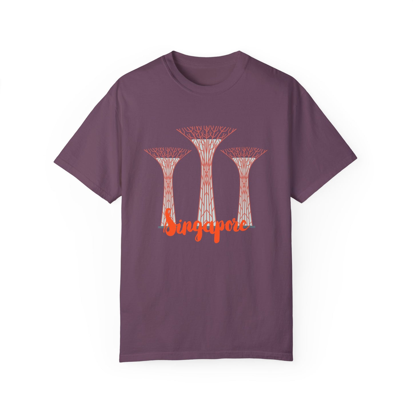 SingaporeT-Shirt - Casual Unisex Garment-Dyed Tee - 12085