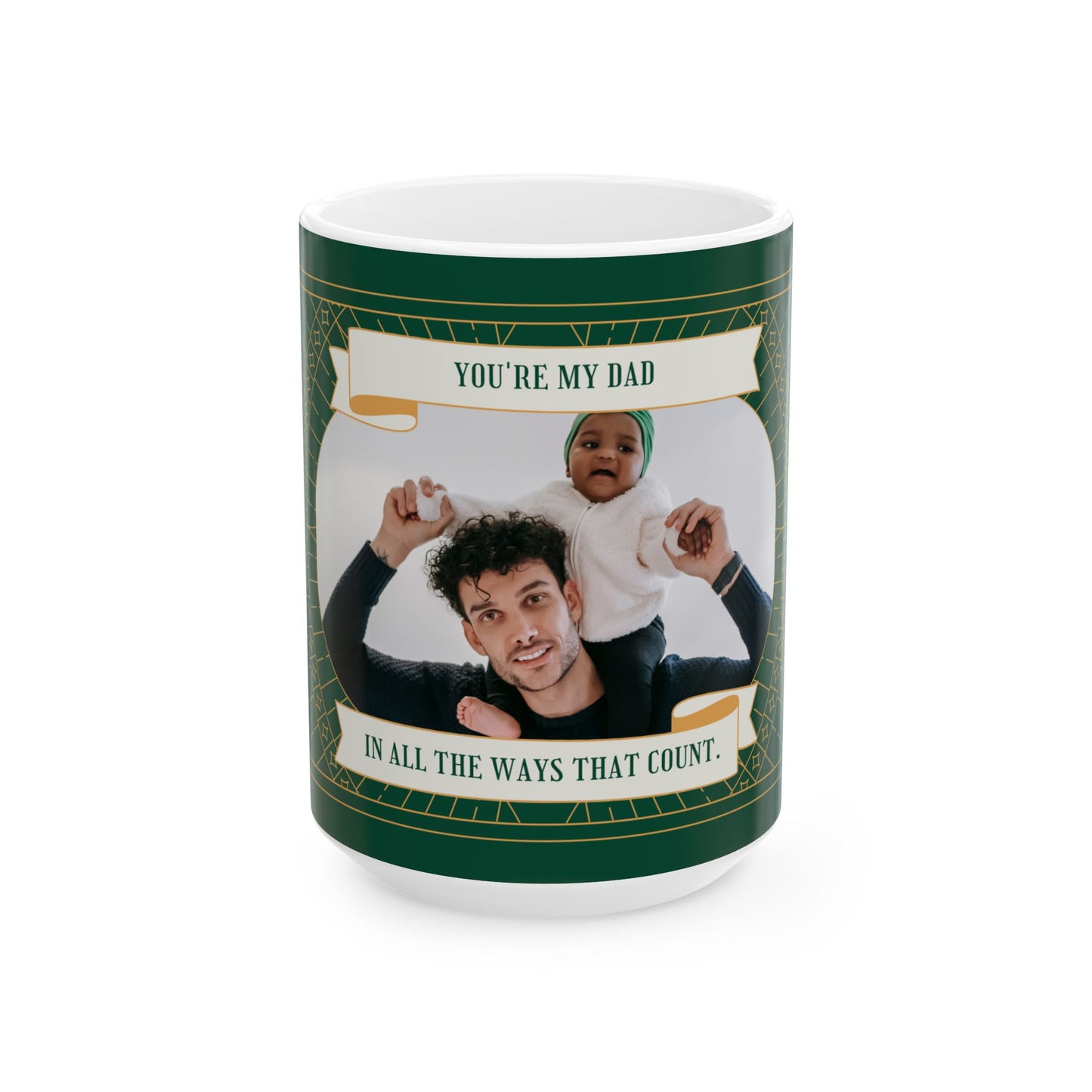 Ceramic Mug for Dad - You're My Dad in All the Ways That Count, Gift for Father's Day, Coffee Lover, Customizable Mug - 14061