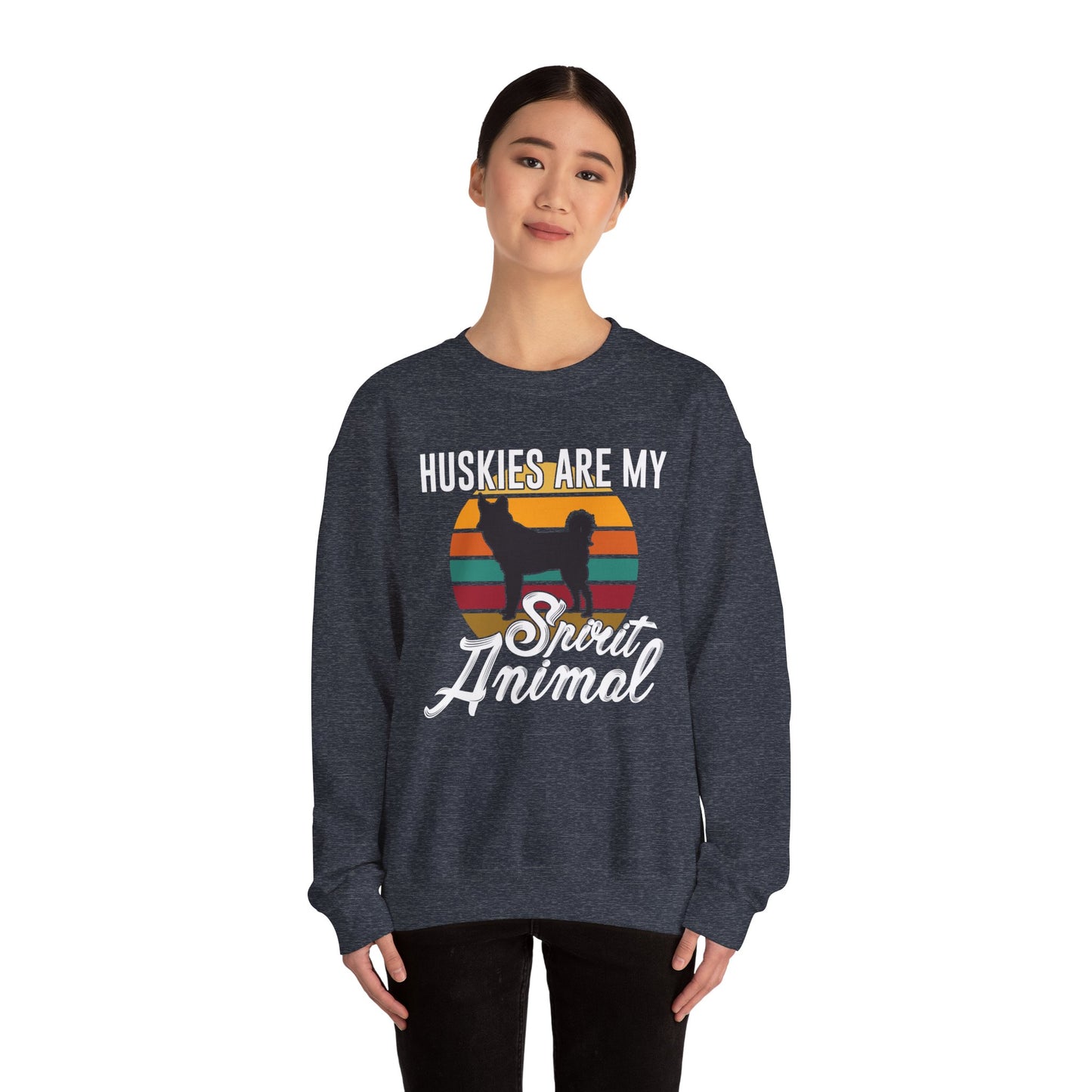 Huskies Are My Spirit Animal - Unisex Heavy Blend™ Crewneck Sweatshirt