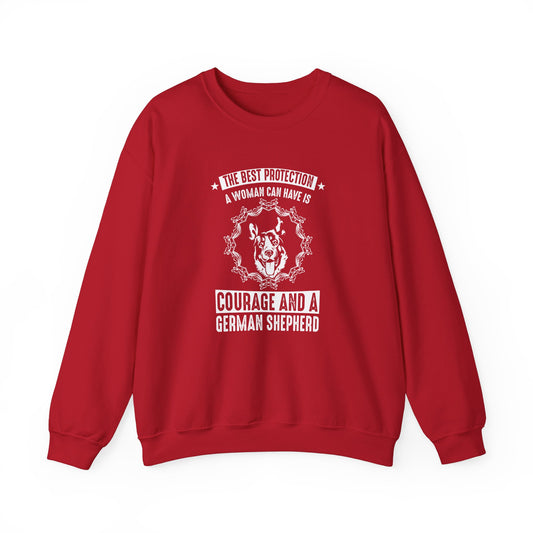 The Best Protection, German Shepherd  - Unisex Heavy Blend™ Crewneck Sweatshirt