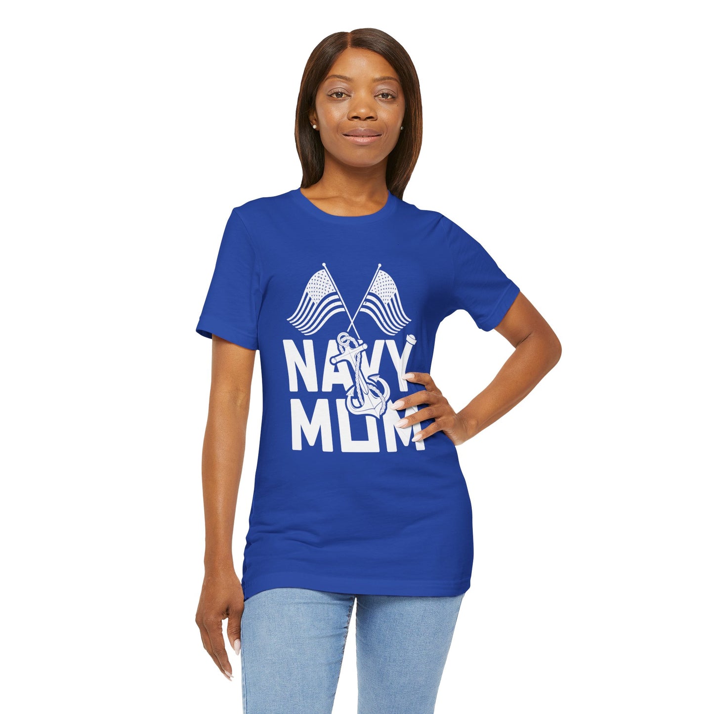 Navy Mom - Unisex Jersey Short Sleeve Tee