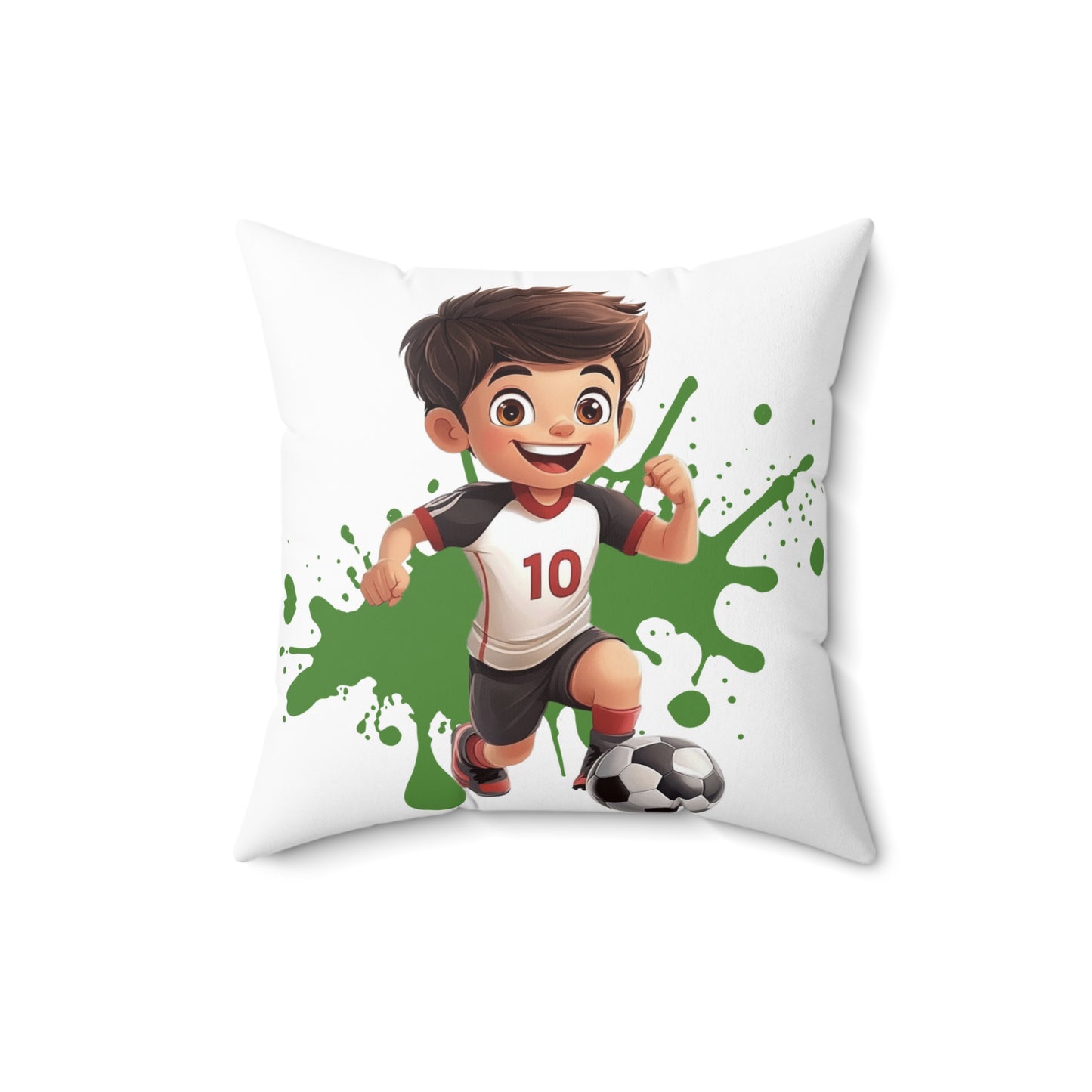 Kids: Soccer - Spun Polyester Square Pillow