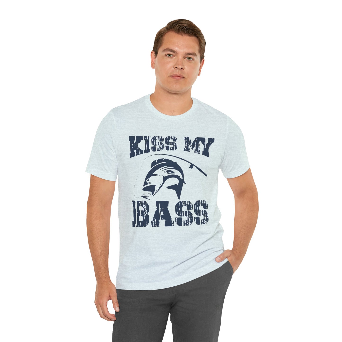 Fishing:  Kiss My Bass - Unisex Jersey Short Sleeve Tee - 14021