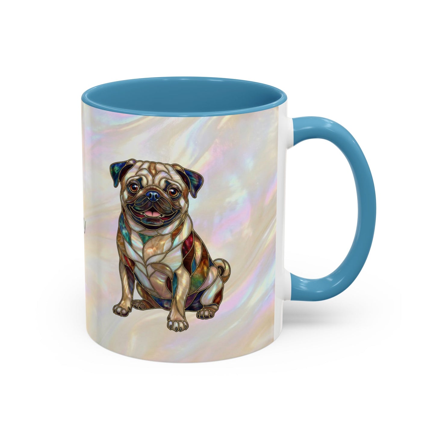 Pug Accent Coffee Mug –  Stained Glass Design (11/15oz) - 14547