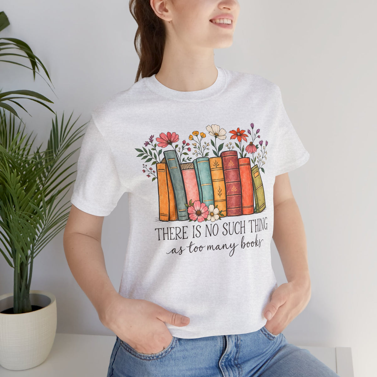 Book Lover T-Shirt,  Vintage Floral Bookshelf Tee - 14524
