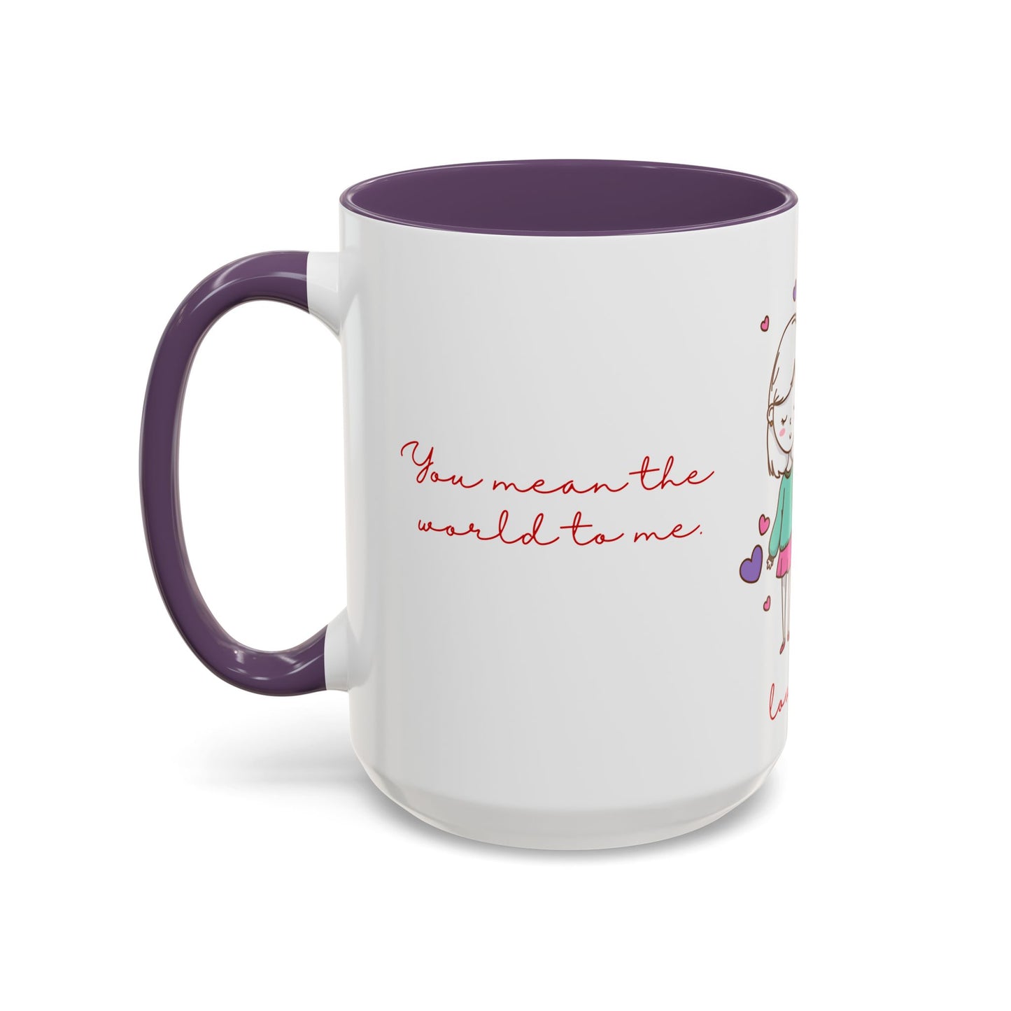 Cute Couple, Love You - Accent Coffee Mug (11, 15oz) - 11472