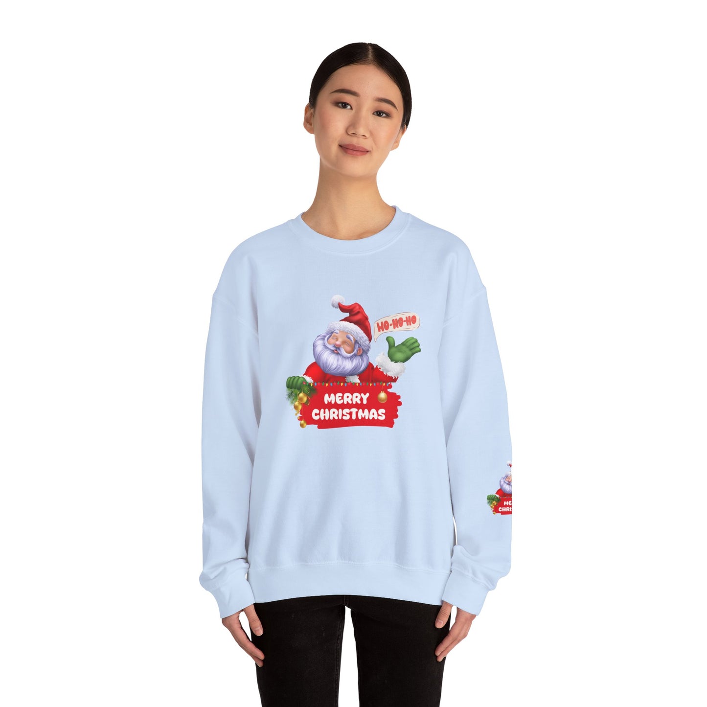 Santa, Hohoho, Merry Christmas - Unisex Heavy Blend™ Crewneck Sweatshirt - 10390