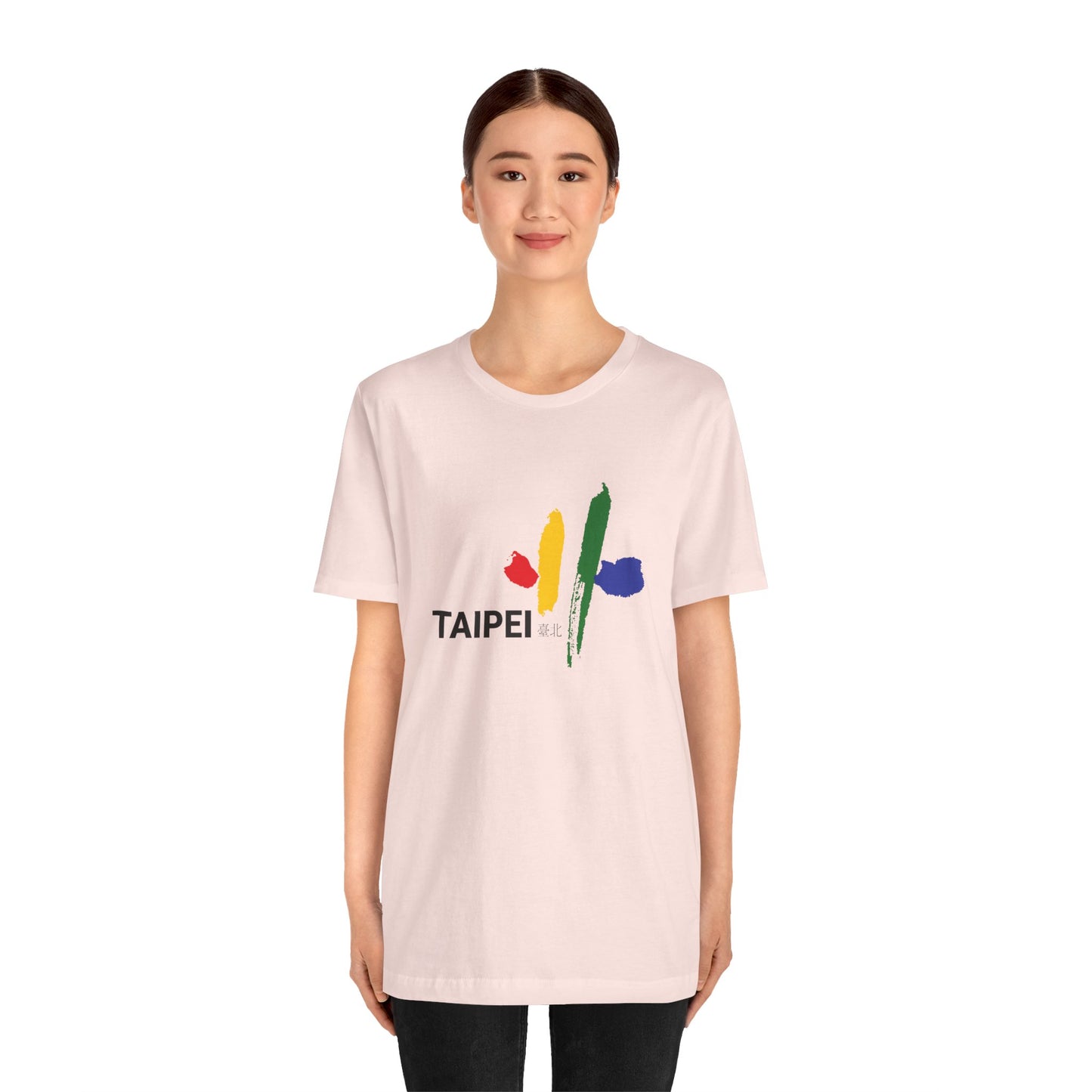 Taipei Artistic Unisex Tee - Colorful Graphic Short Sleeve Shirt - 12245
