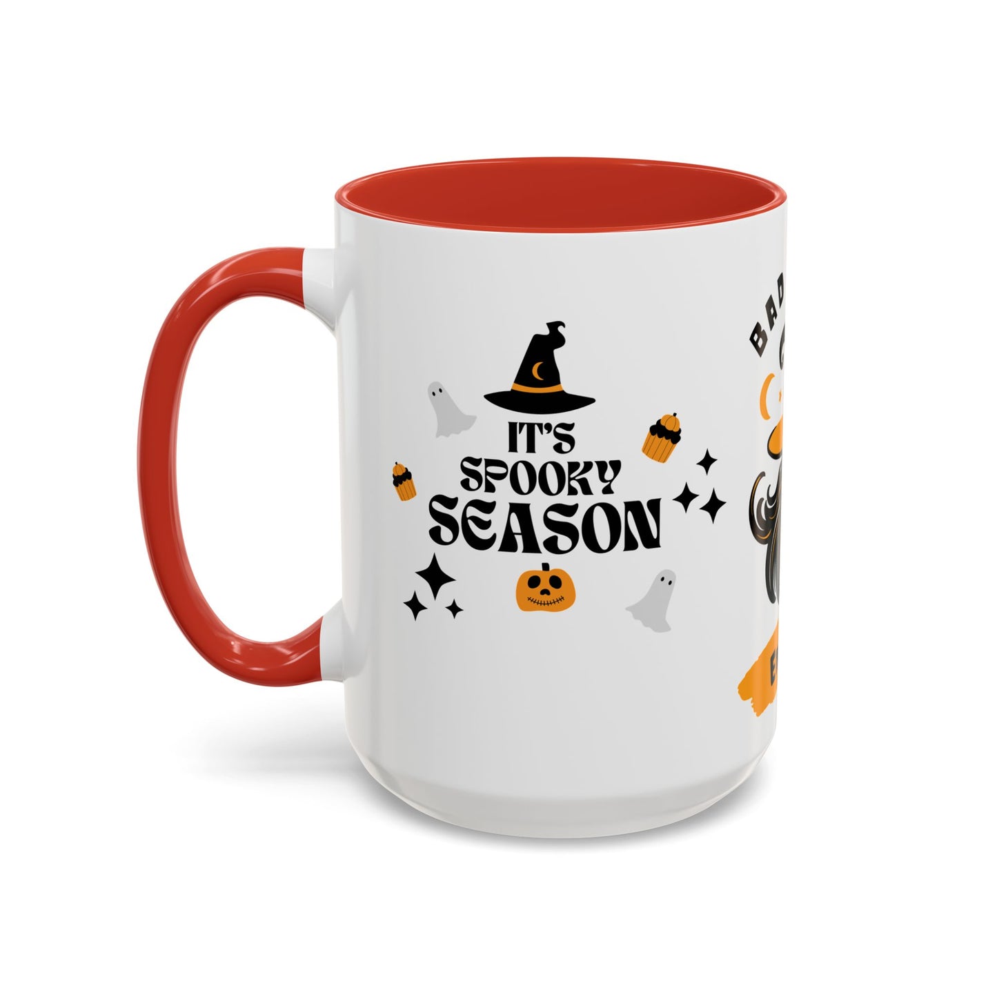 Bad Witch Energy - Accent Coffee Mug (11, 15oz) | 11 oz,11oz,15 oz,15oz,accent mug,Coffee Mugs,Halloween,Home & Living,Kitchen,Mugs,Spring Essentials,two tone,White base