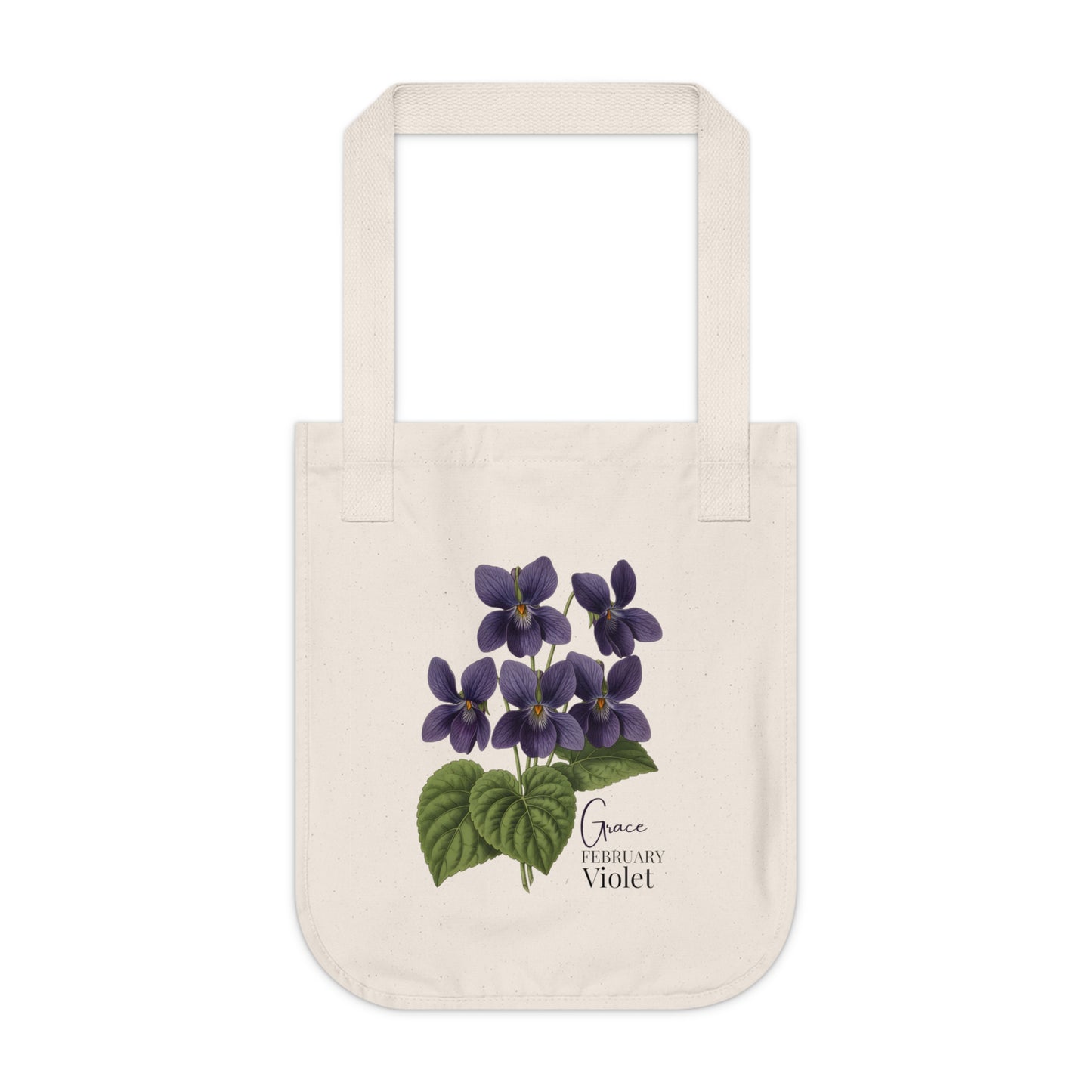 February Violet Birth Flower Tote Bag - 14694
