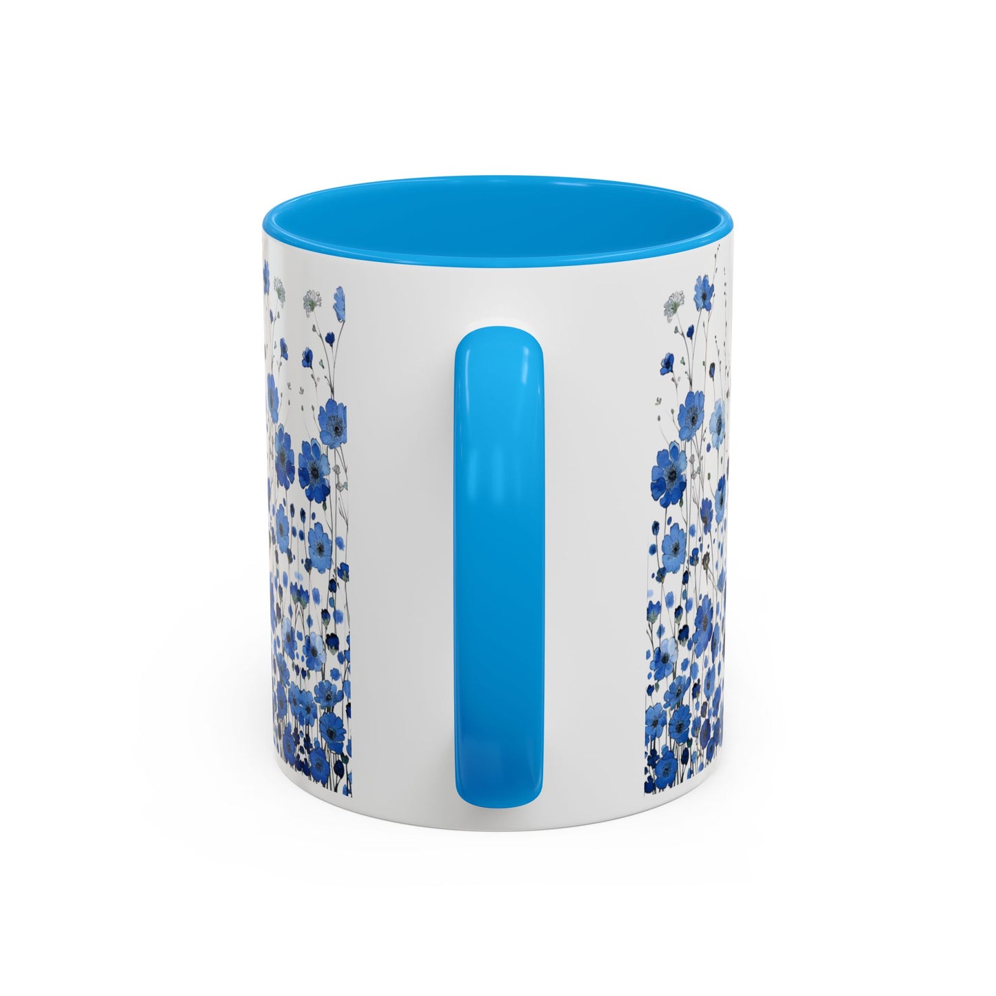 Field of Blue Flowers - Accent Coffee Mug (11, 15oz) - 10645