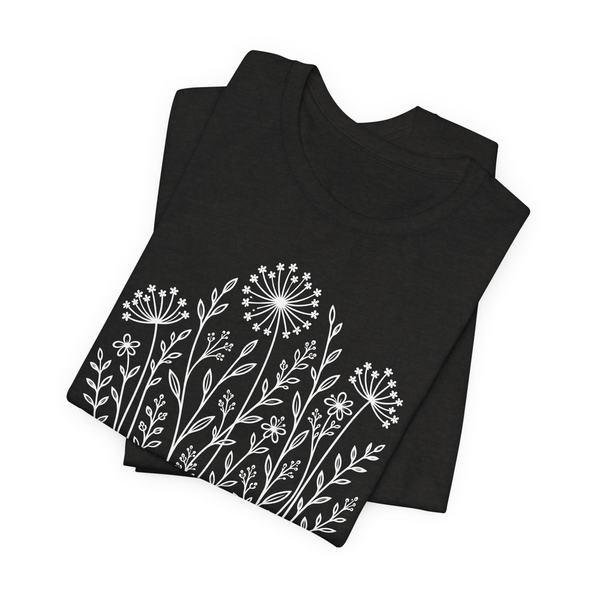 Bloom Anyway Floral T-Shirt, Hand-Drawn Wildflower Tee - 14509
