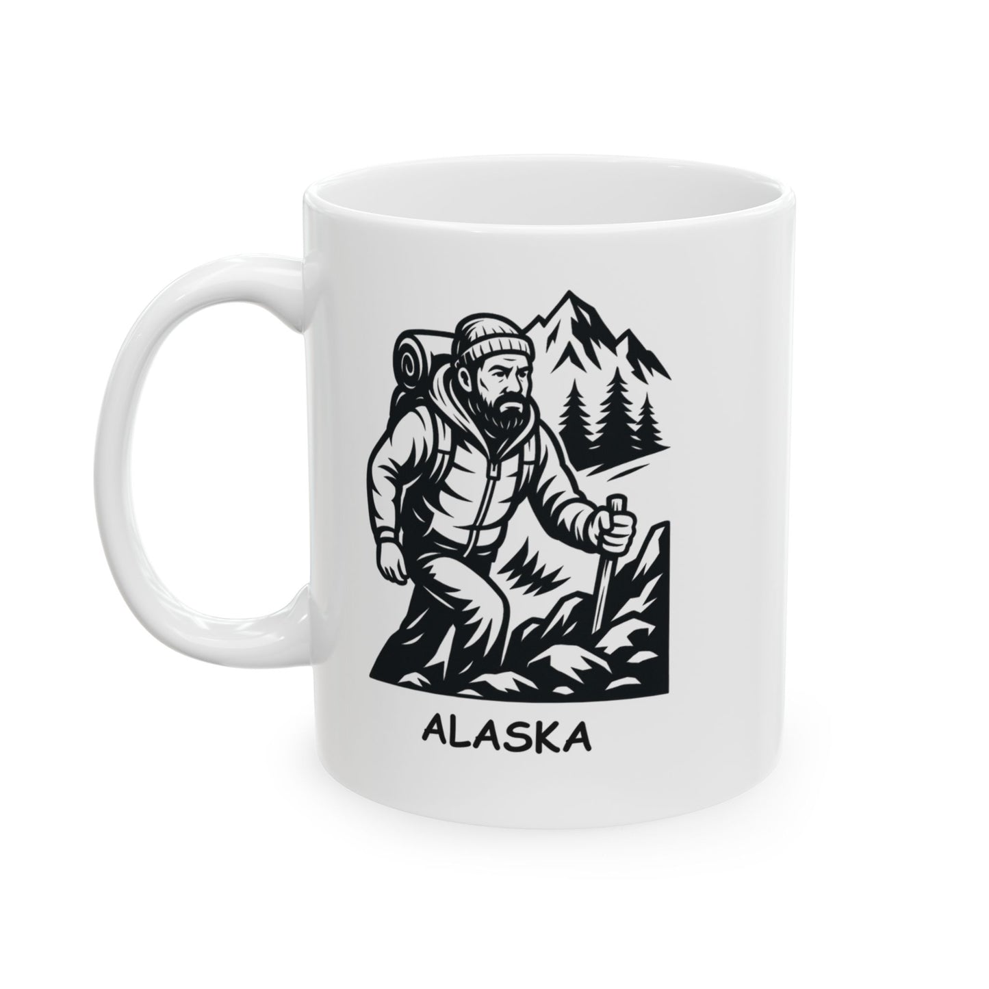 "Alaska: The place where your vacation becomes a survival skill." Ceramic Coffee Mug - 13055