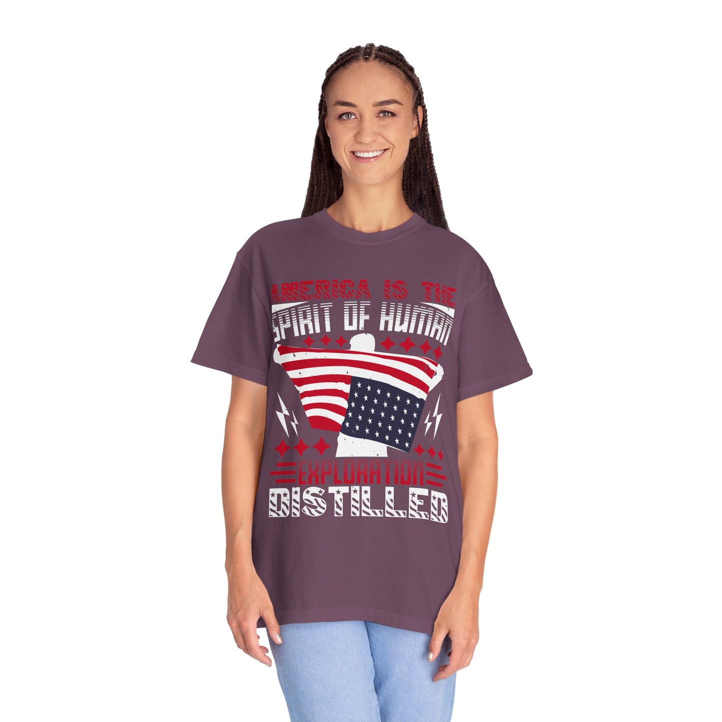 Patriotic Unisex T-Shirt - Spirit of Human Exploration, Independence Day Gift, July 4th Celebration Wear, American Pride Tee - 13792