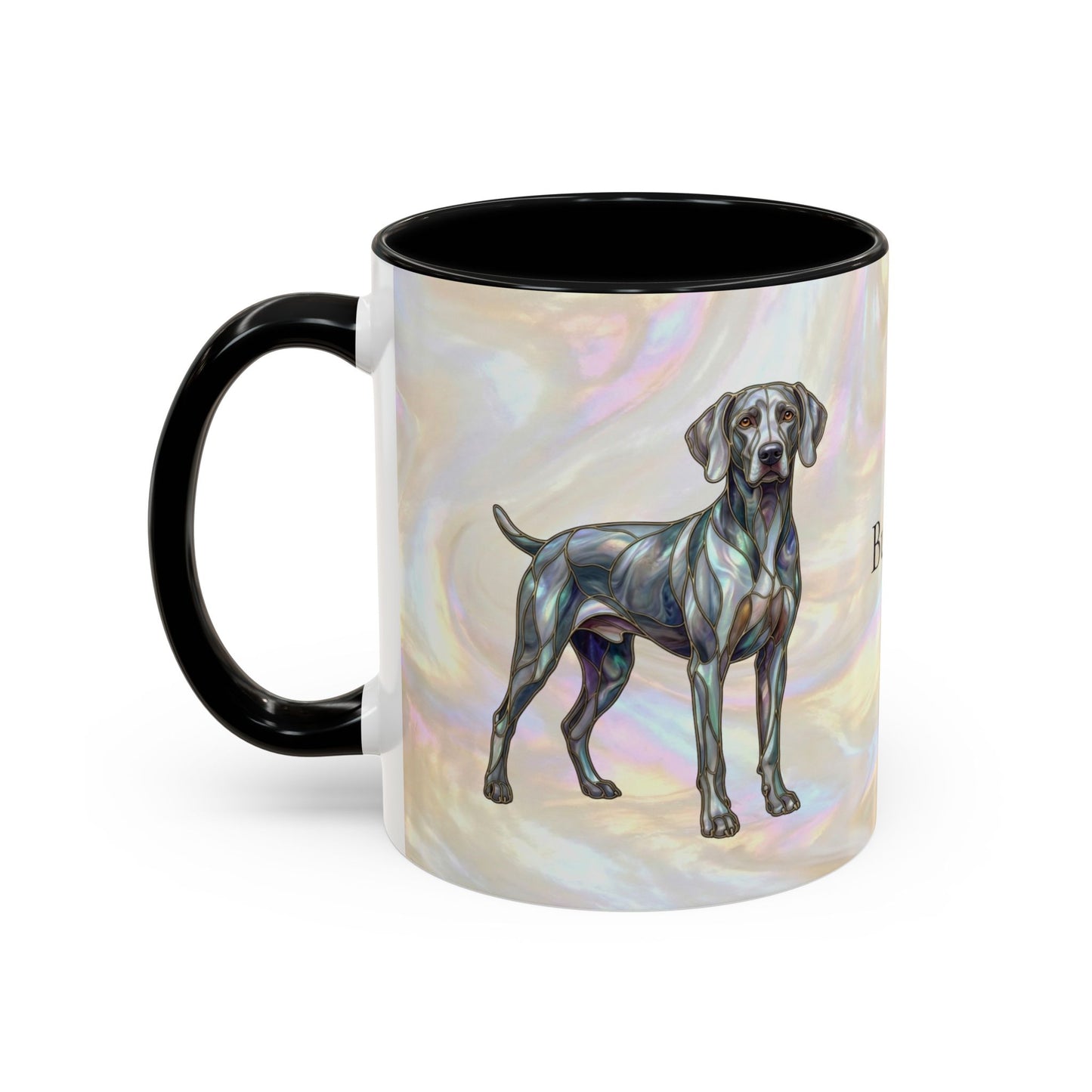 Weimaraner Accent Coffee Mug – Stained Glass Design 11/15oz - 14649