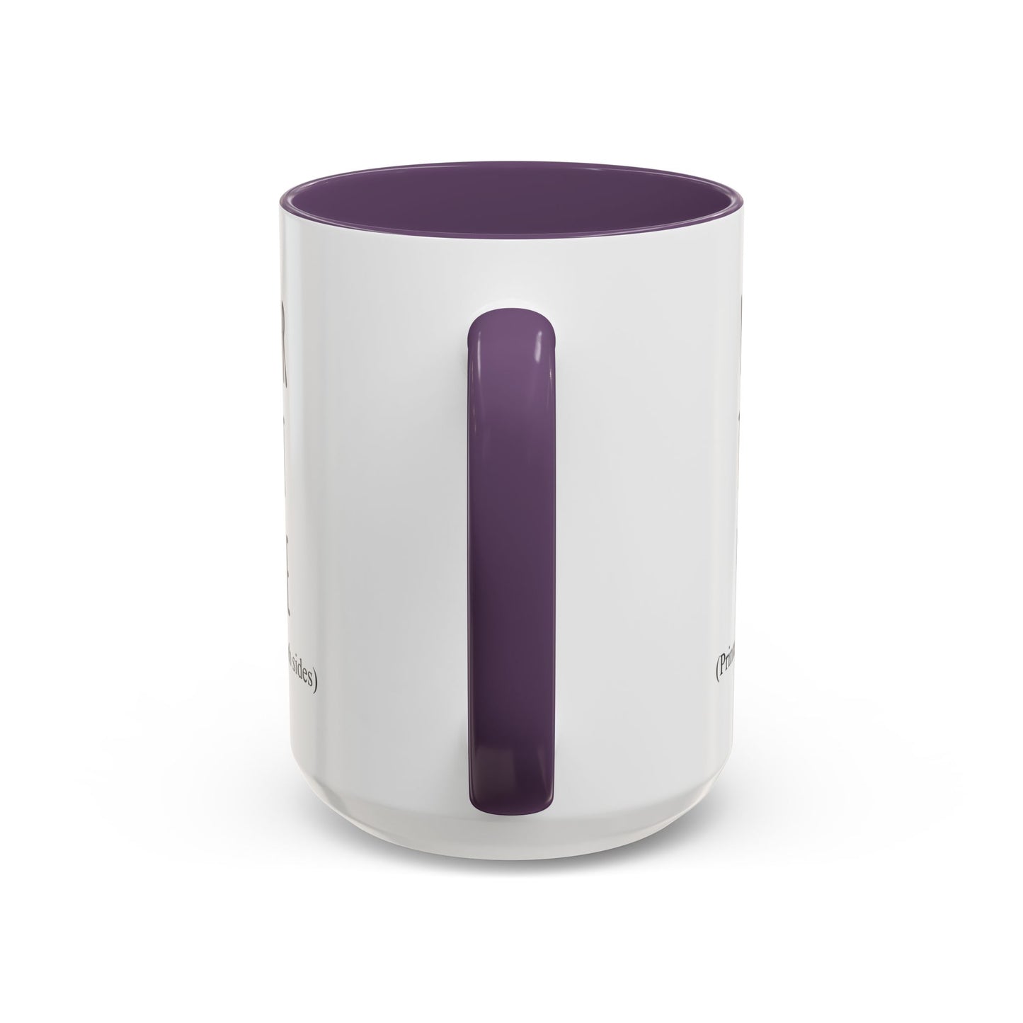 Personalized Accent Coffee Mug – Custom Text Printed Both Sides (11oz & 15oz) - 14676
