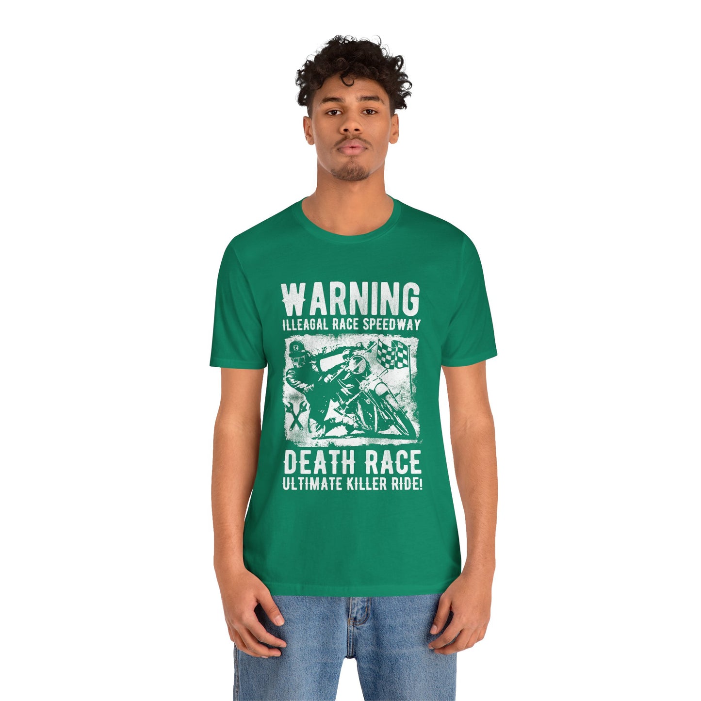 Warning: Illegal Race Speedway- Unisex Jersey Short Sleeve Tee - 13406