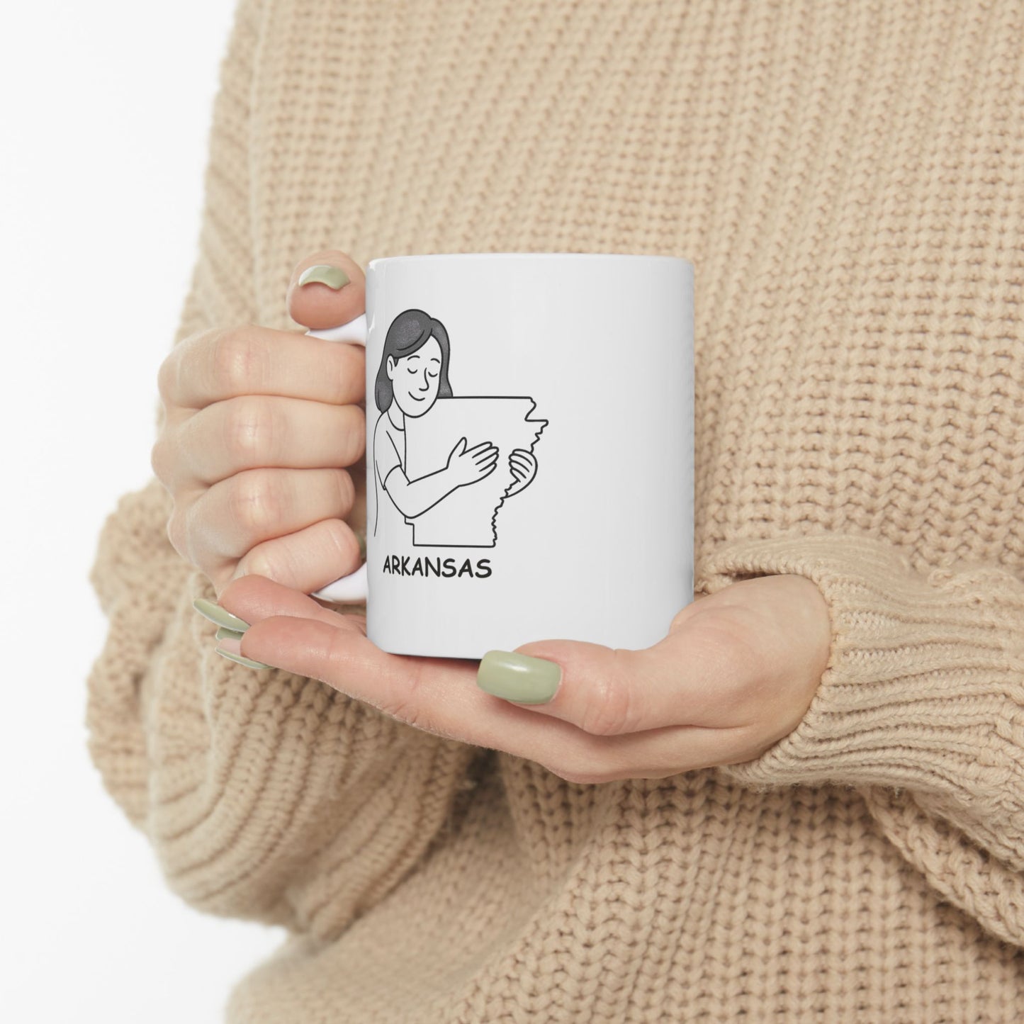 "In Arkansas, ‘home’ isn’t just a place—it’s a feeling." Ceramic Mug - 13364