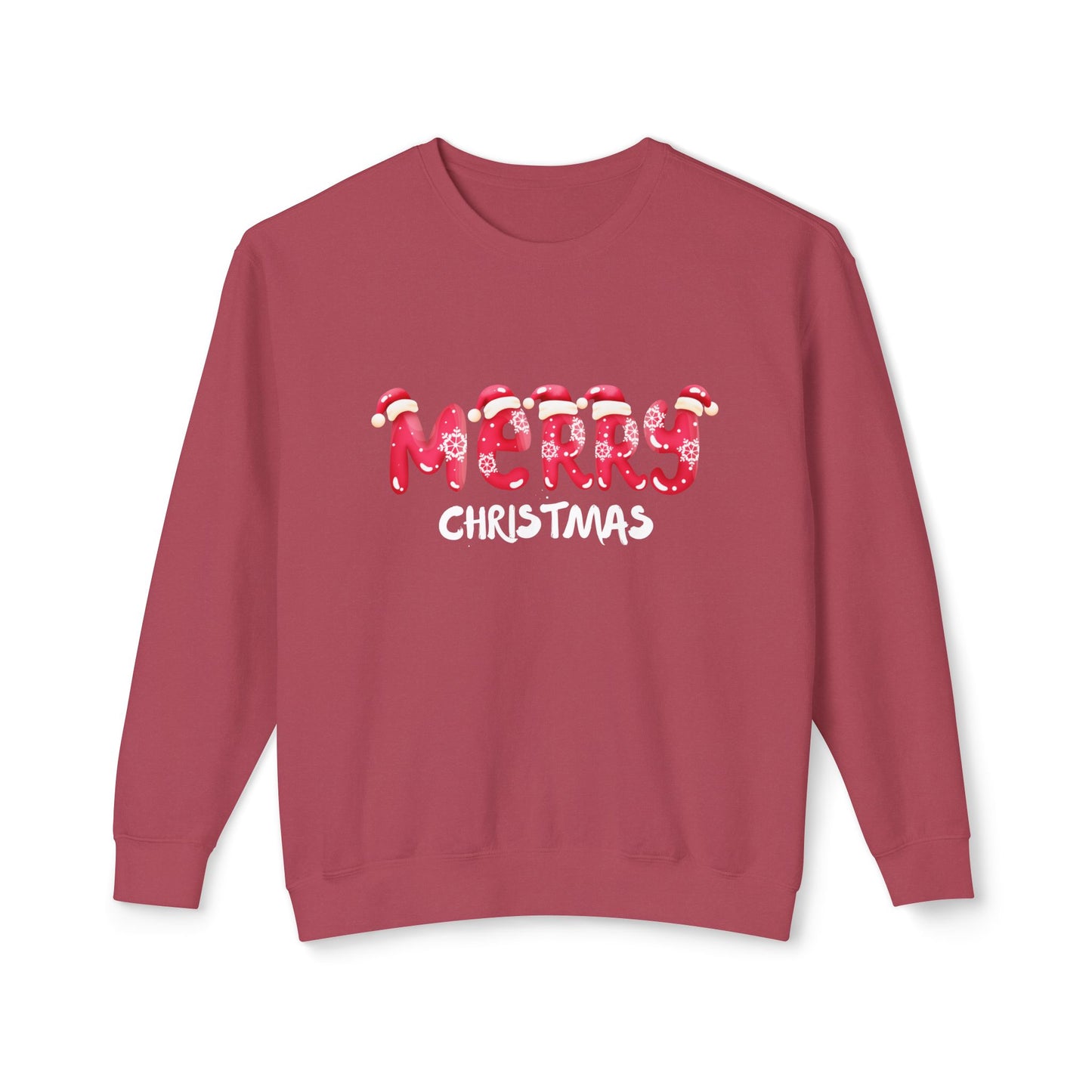 Merry Christmas - Unisex Lightweight Crewneck Sweatshirt