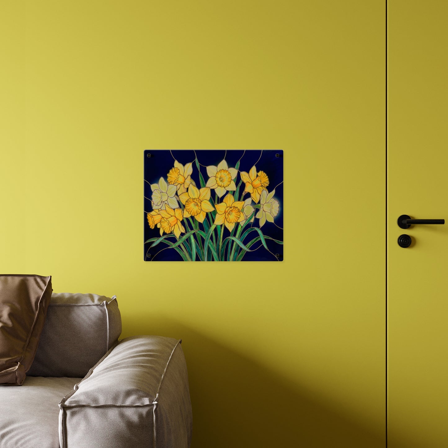 Daffodil Floral Acrylic Wall Art Panel - 14601
